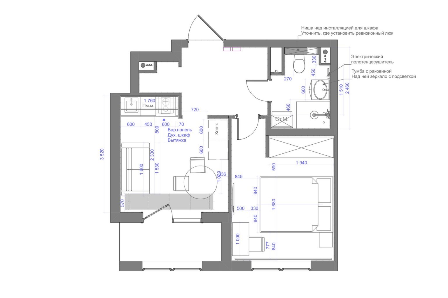 plan deux-pièces 35m2 plan deux-pièces 35m2