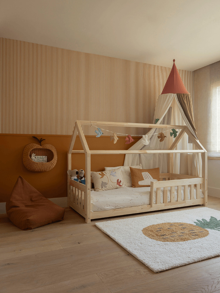 kids bedroom beige design