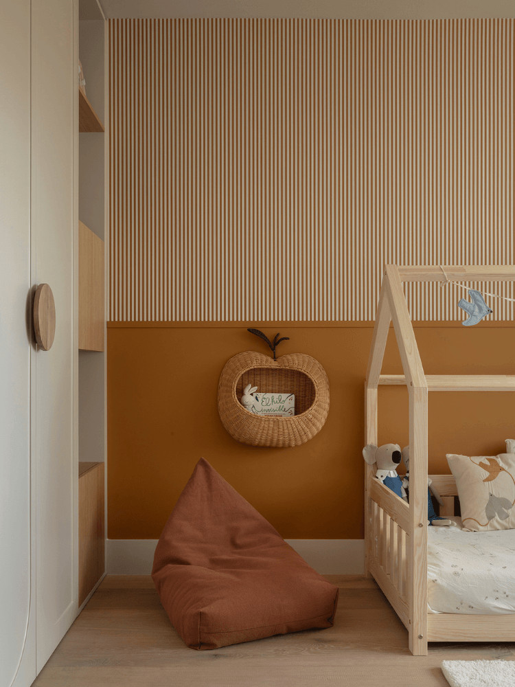 kids bedroom beige design