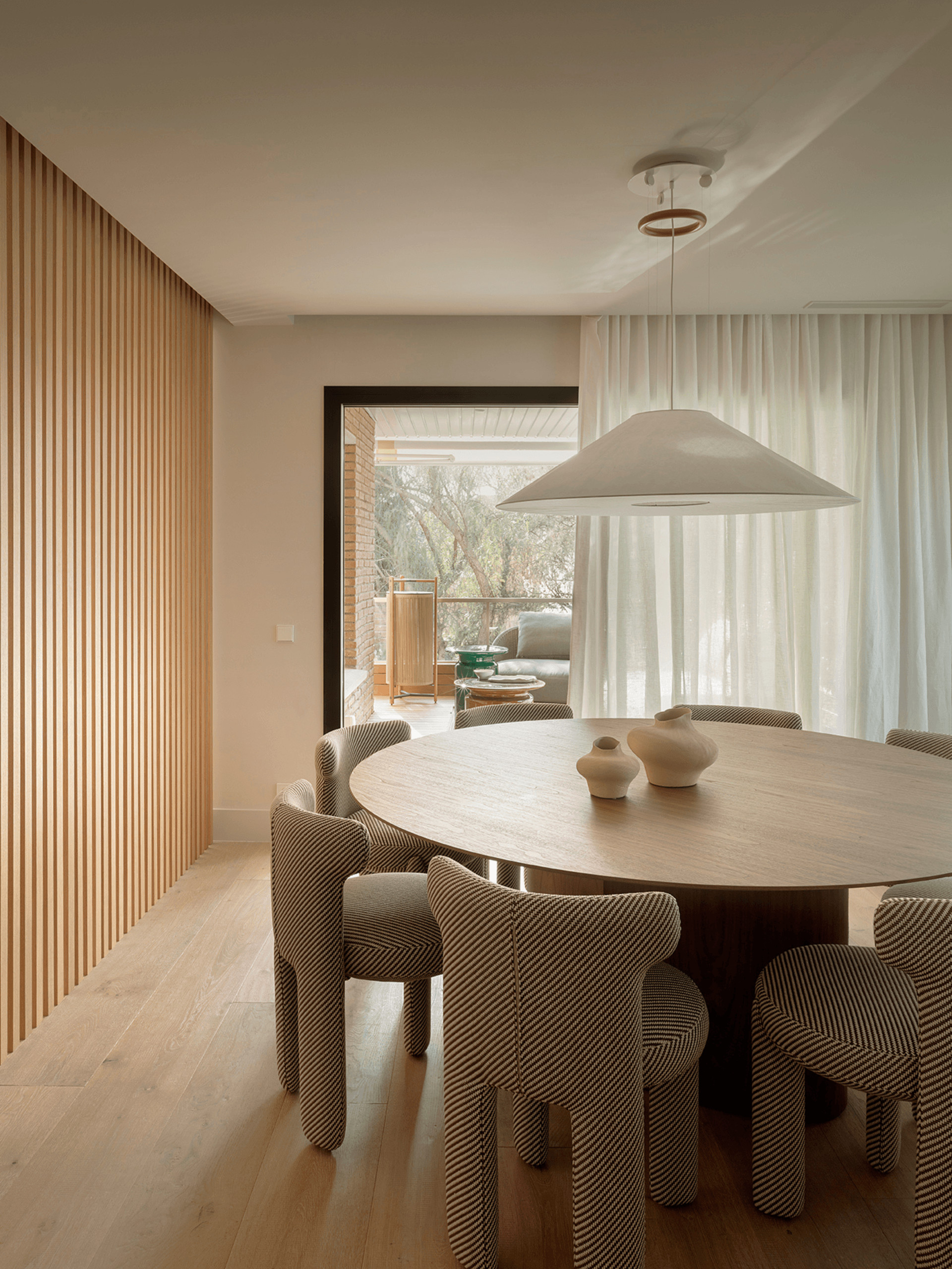 dining room with french windows contemporary beige decor