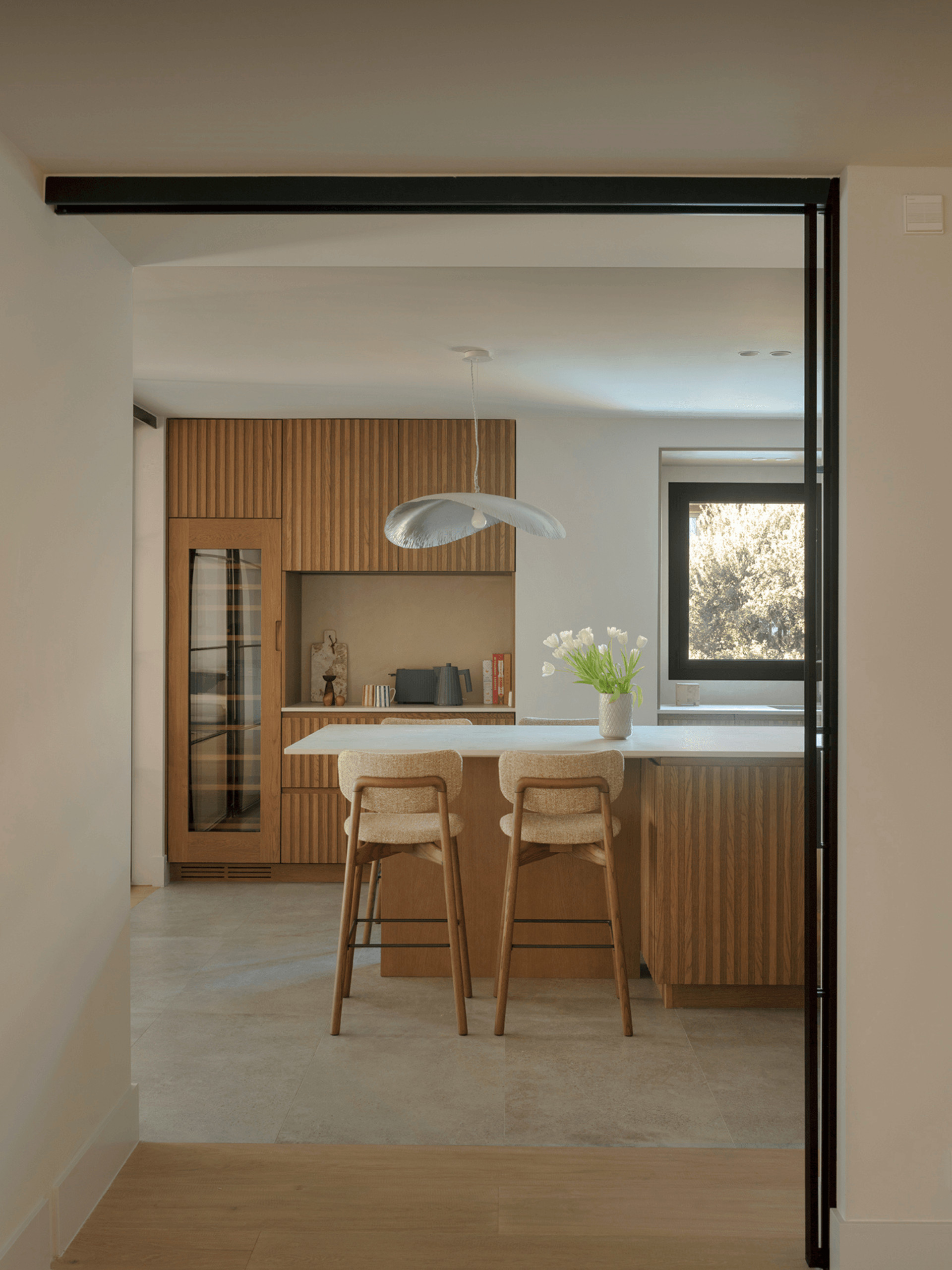 wooden designer kitchen contemporary beige decor