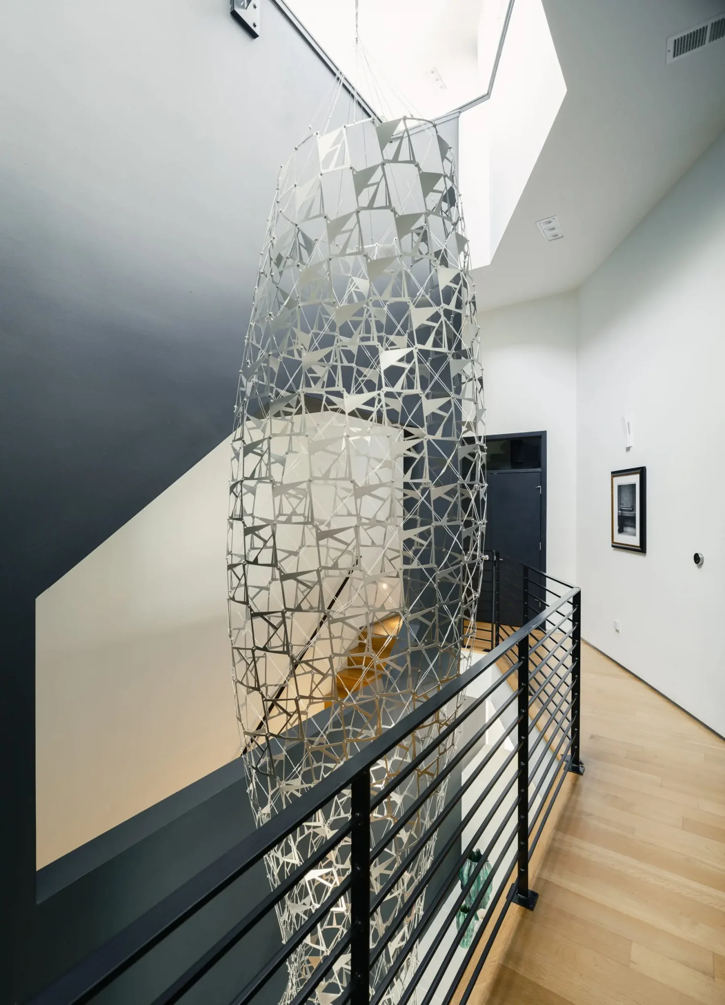 escalier bois et métal maison de ville décoration design