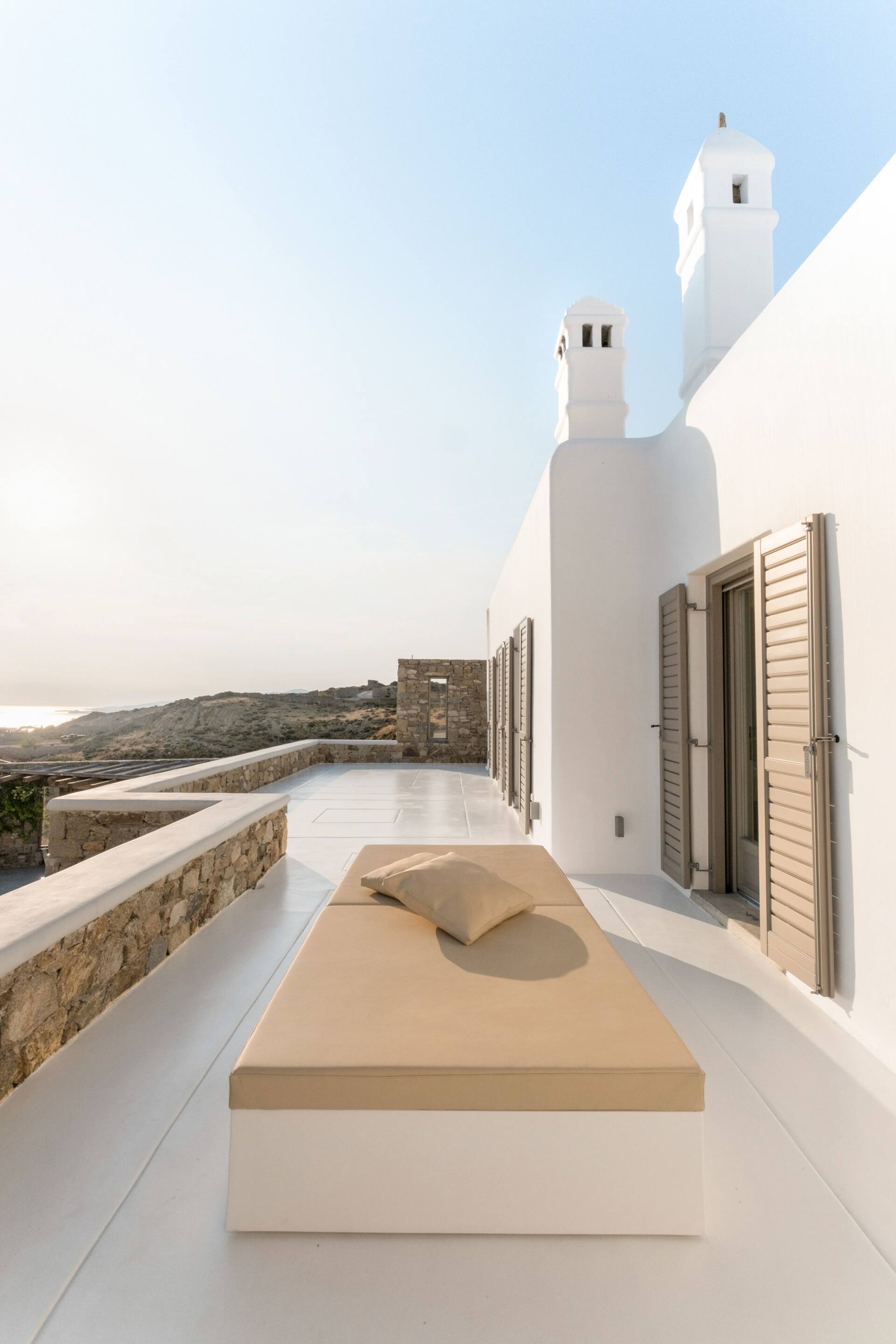terrace Mykonos house with swimming pool contemporary decor terrace Mykonos house with swimming pool contemporary decor