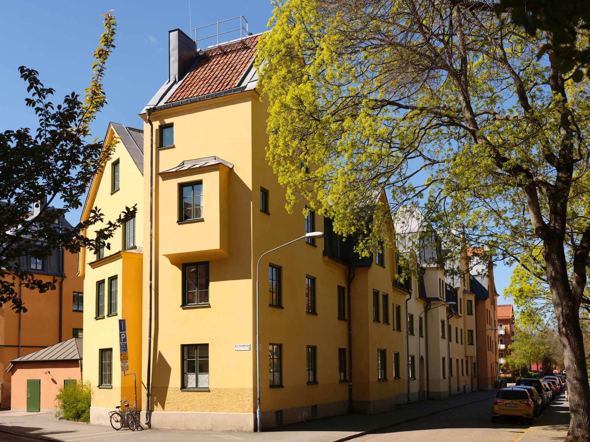 immeuble Stockholm 1910 façade jaune immeuble Stockholm 1910 façade jaune