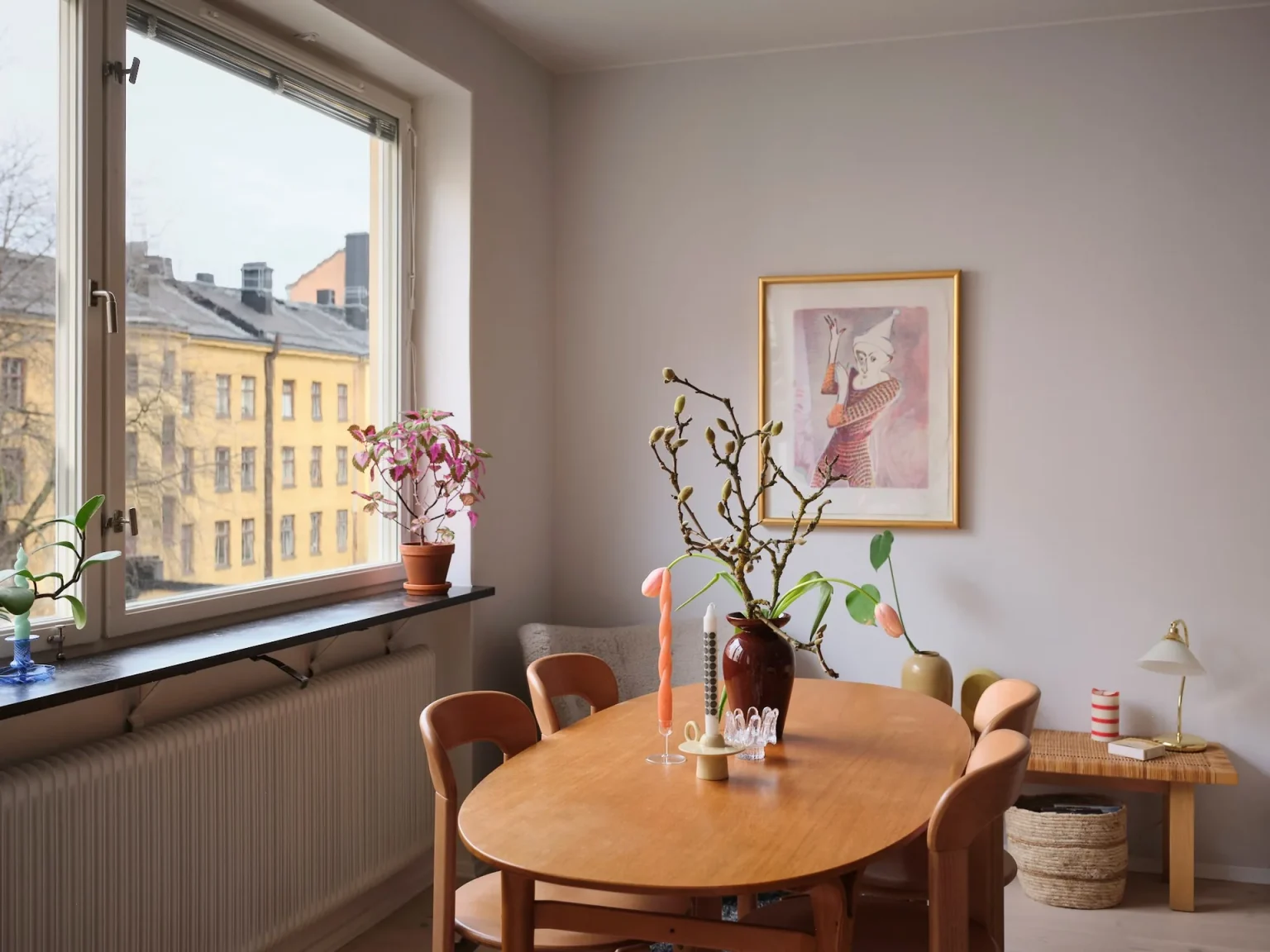salle à manger deux-pièces de 54m2 décoration scandinave