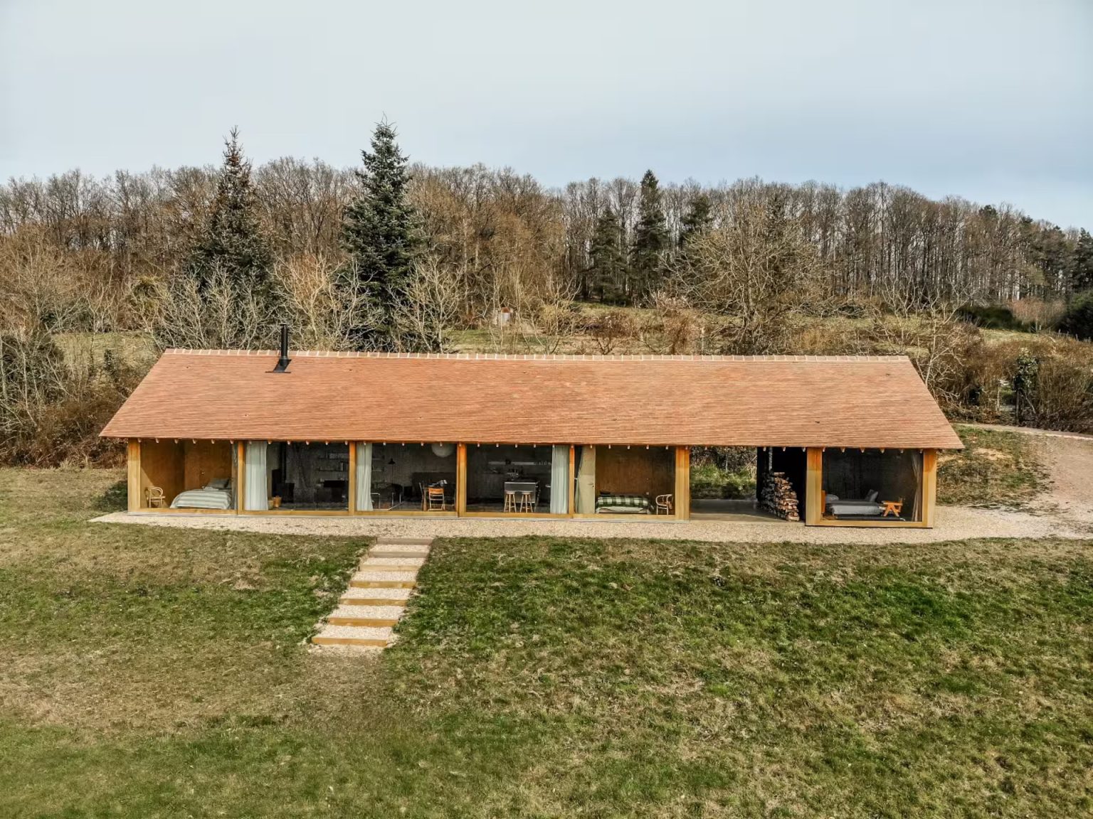 maison bois décoration contemporaine maison d'architecte éco responsable dans le Perche 