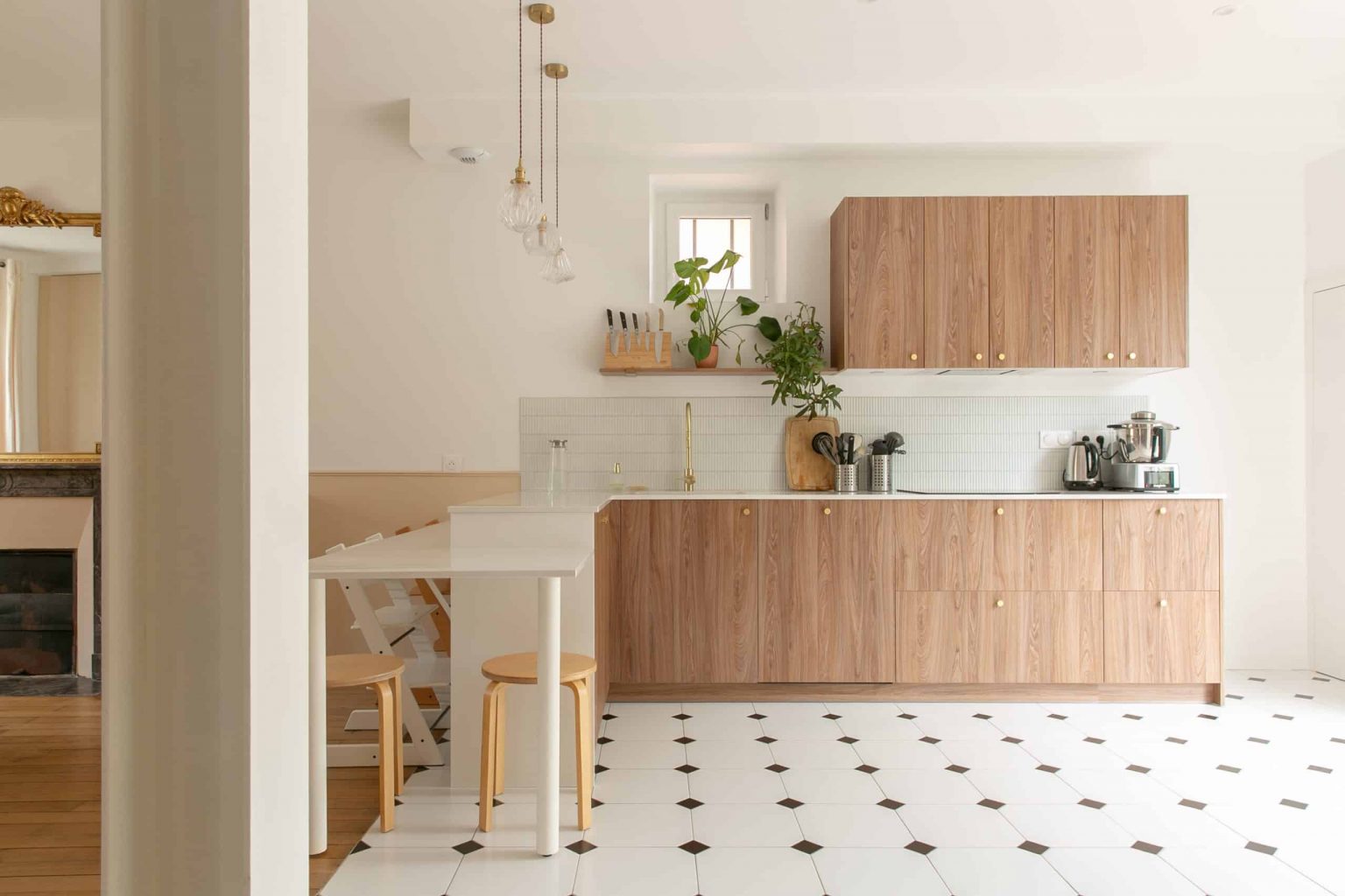 cuisine contemporaine bois maison rénovée Little Worker