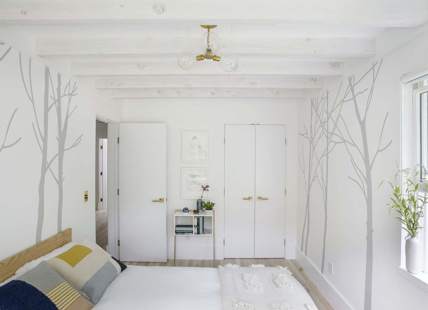 chambre décoration contemporaine naturelle et neutre maison de plage Hamptons chambre décoration contemporaine naturelle et neutre maison de plage Hamptons