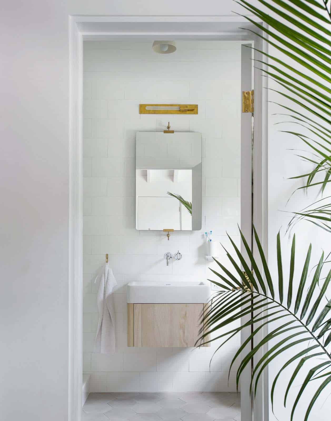 salle de bain décoration contemporaine naturelle et neutre maison de plage Hamptons salle de bain décoration contemporaine naturelle et neutre maison de plage Hamptons