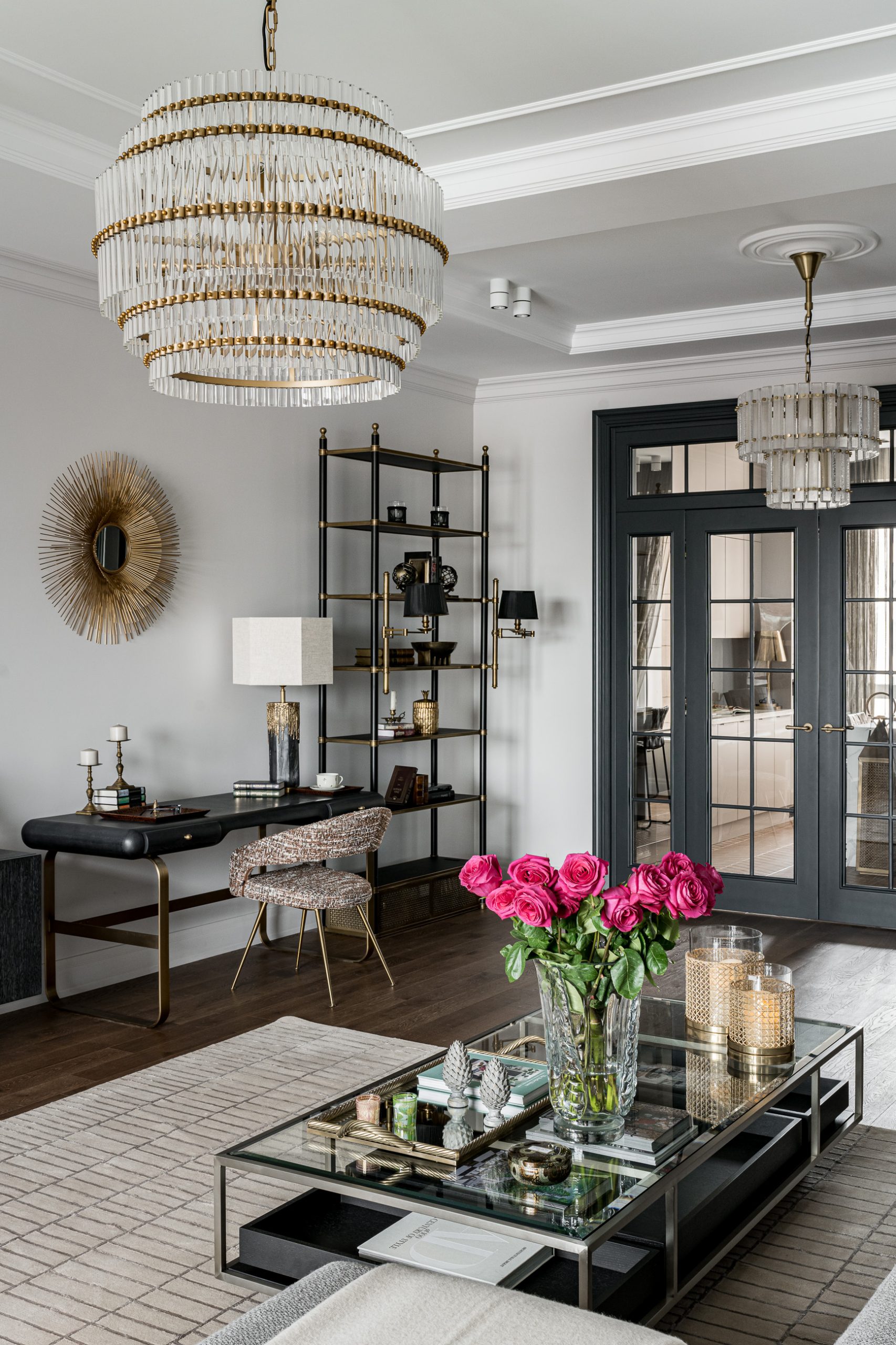 classic living room black and white contemporary decor flat 