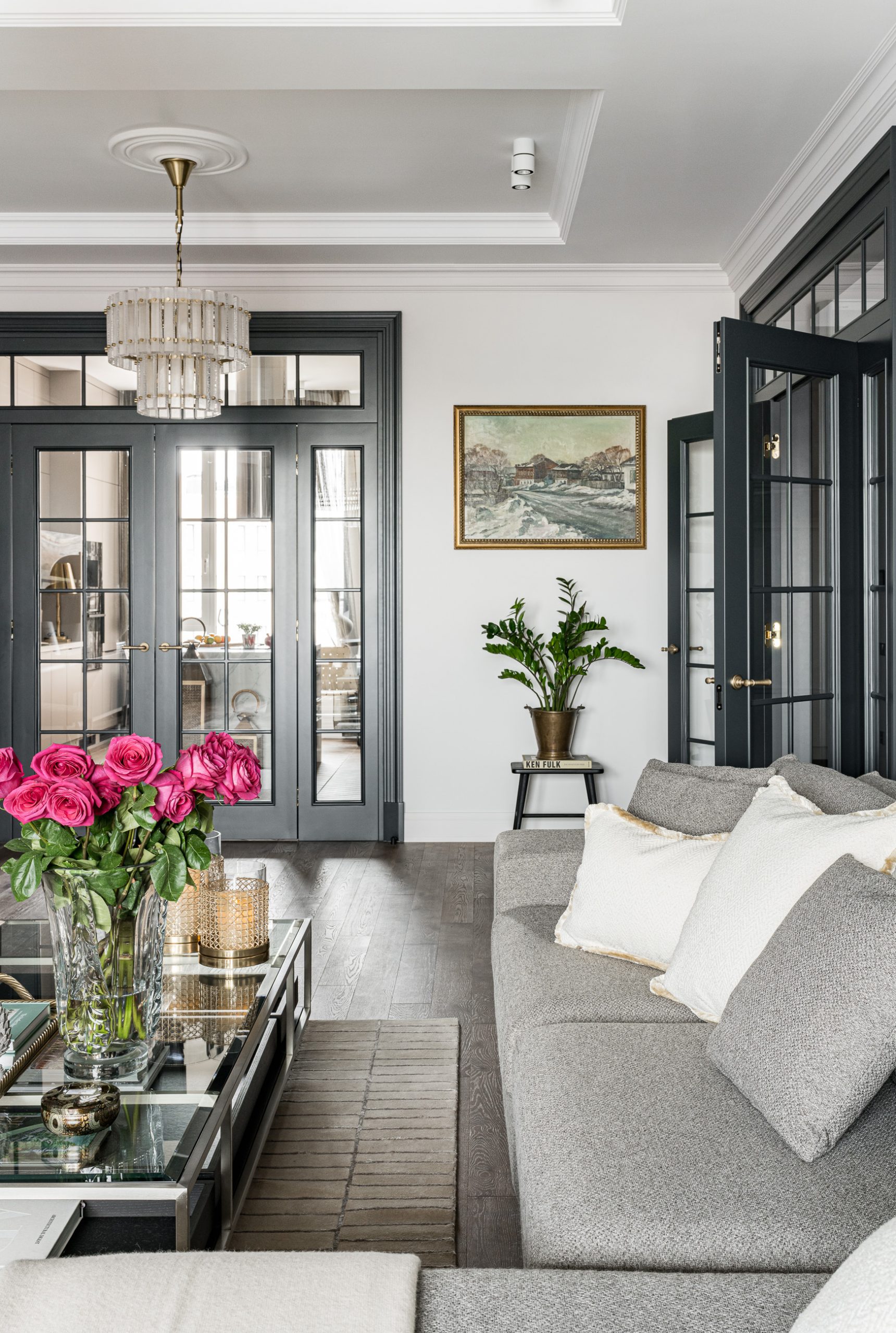 classic living room black and white contemporary decor flat 
