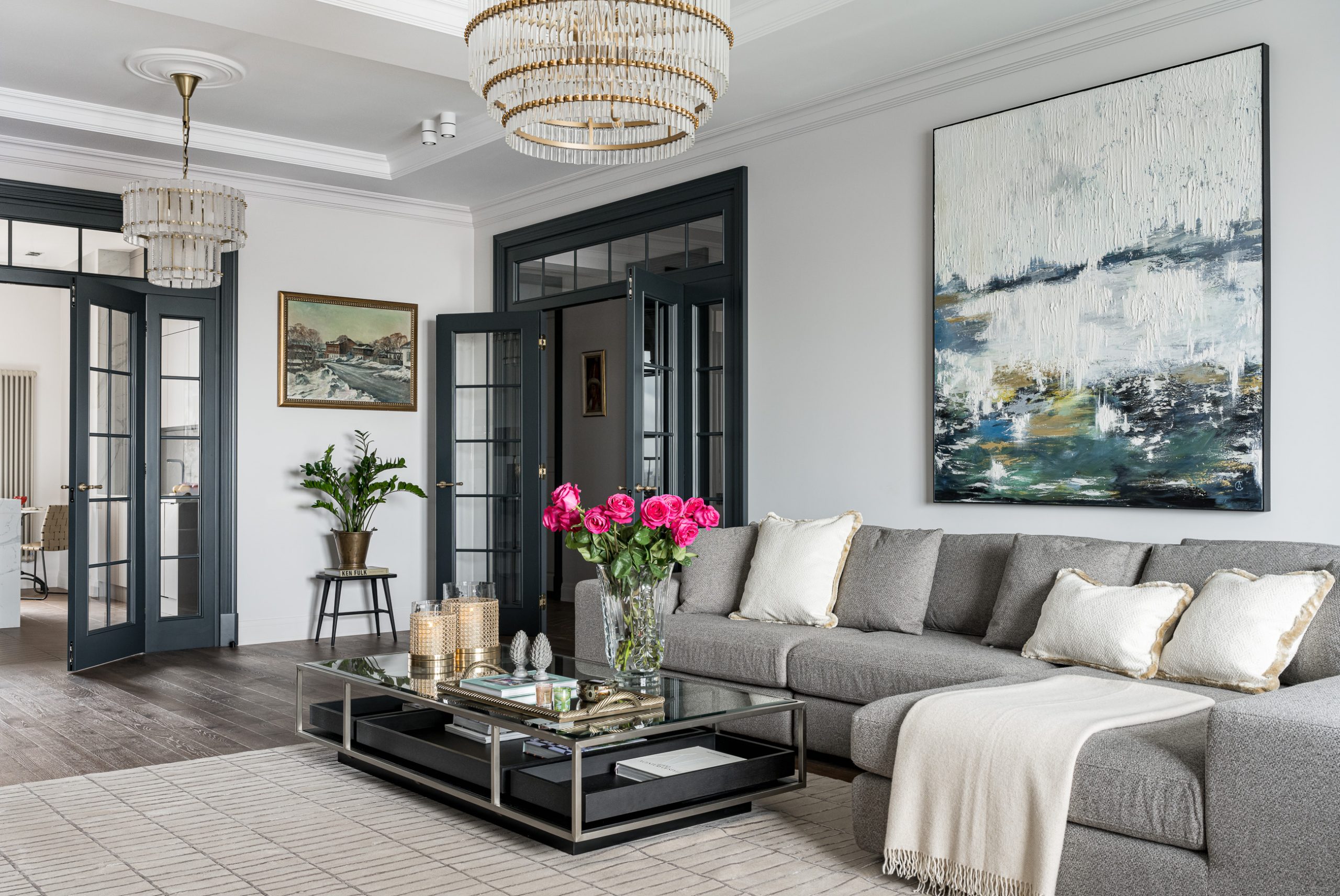 classic living room black and white contemporary decor flat 
