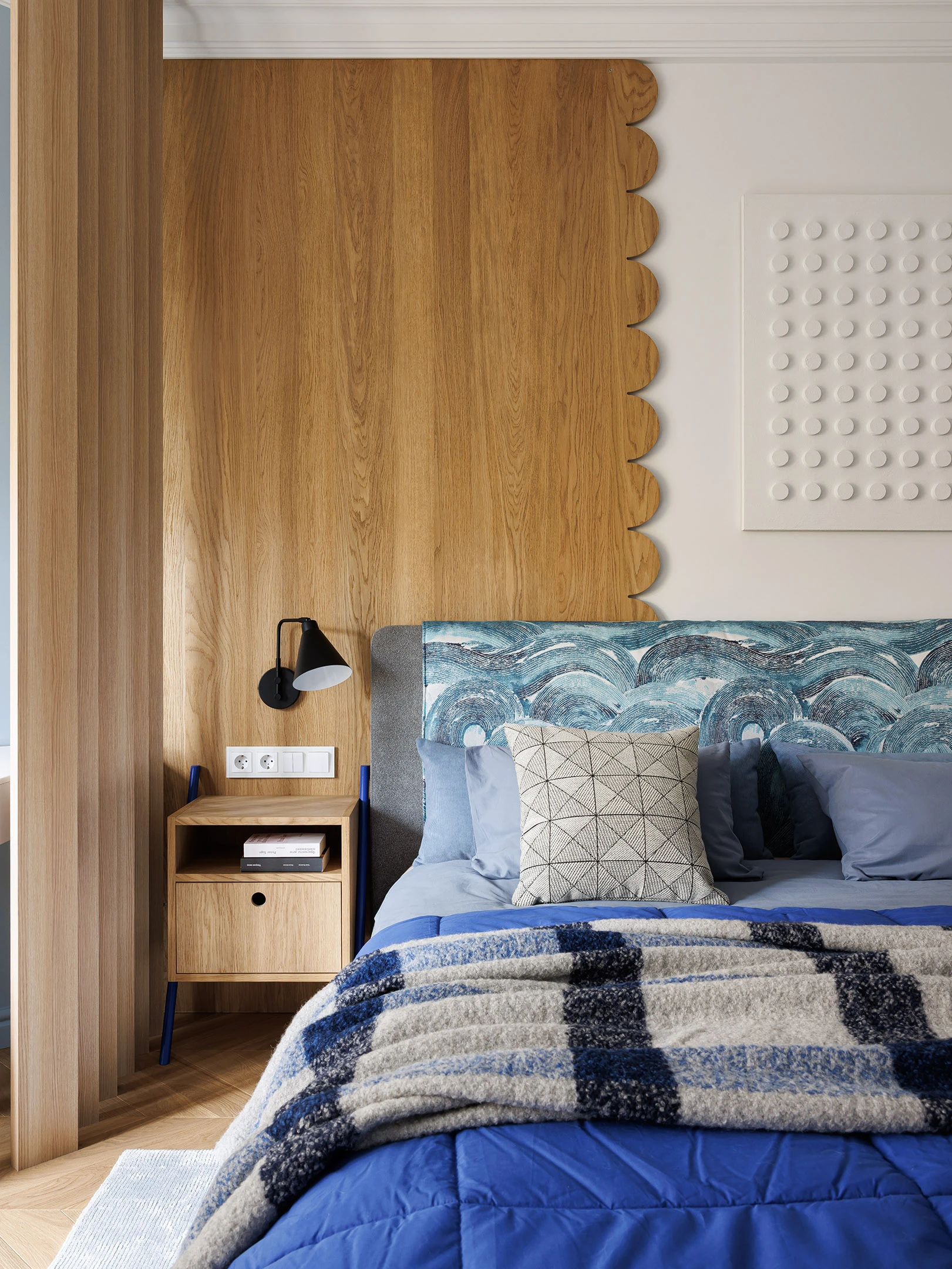 chambre bois et bleu décoration design colorée chambre bois et bleu décoration design colorée