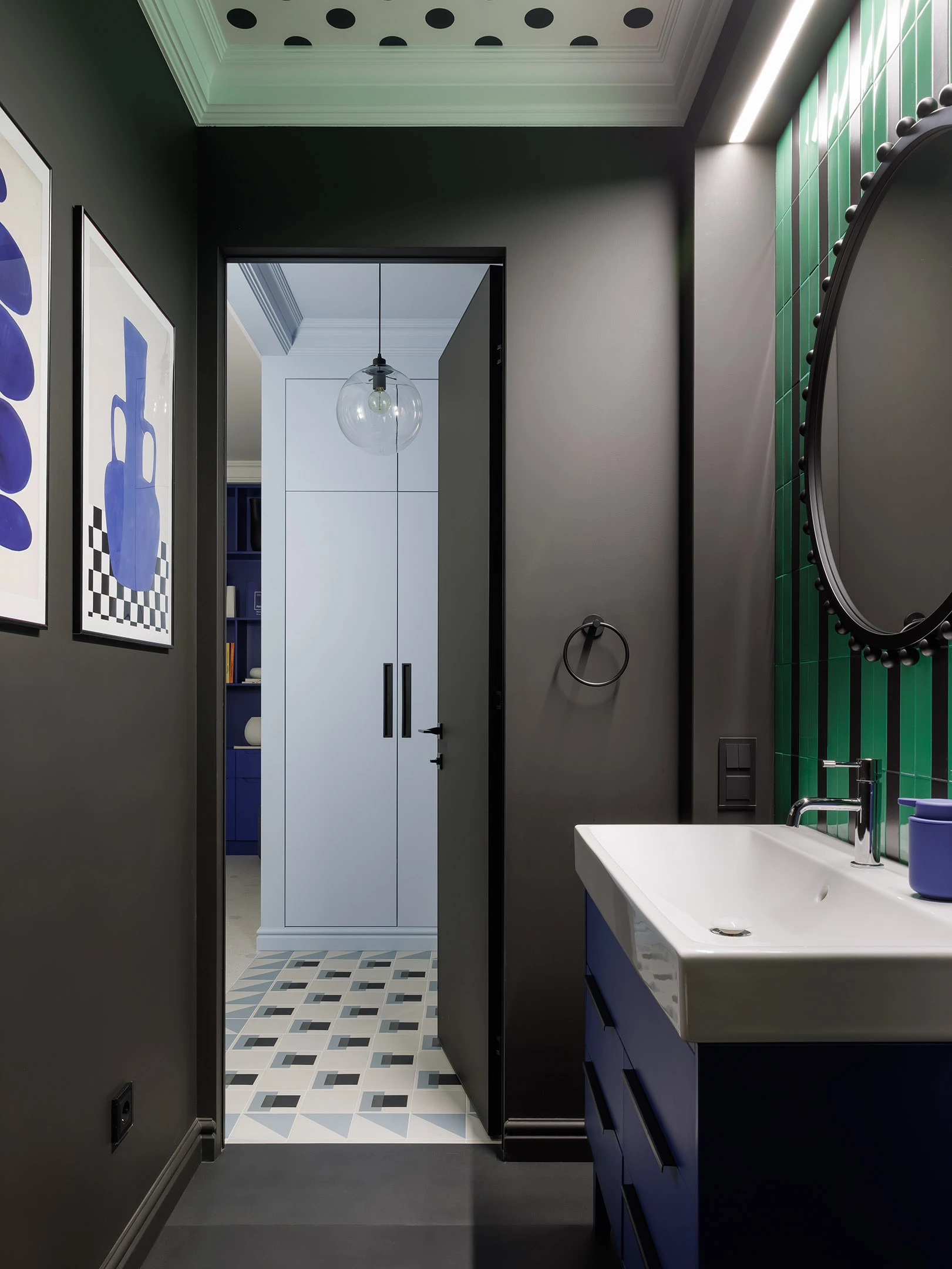 salle de bain verte grise et bleue décoration design colorée salle de bain verte grise et bleue décoration design colorée