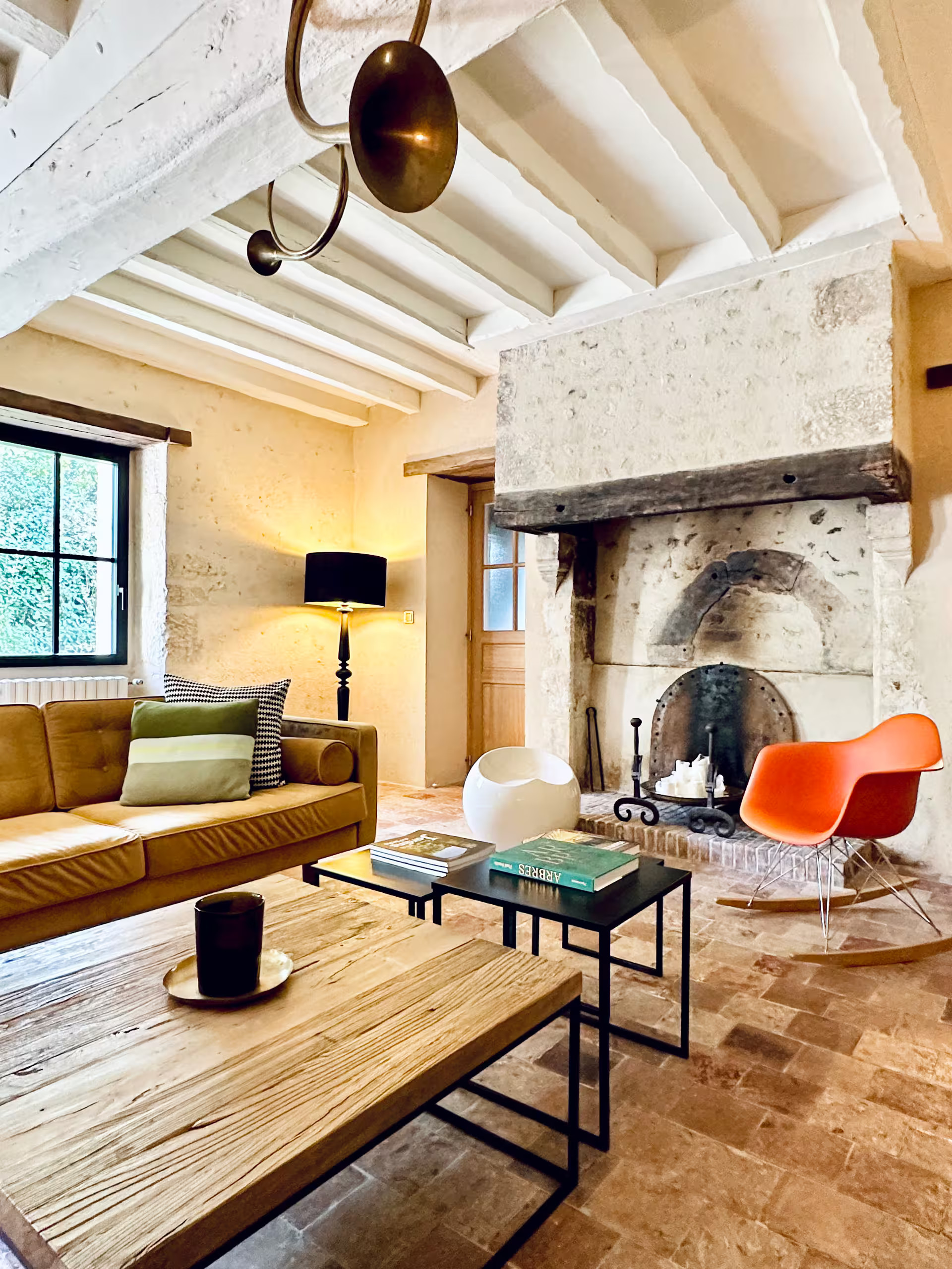 living room house in the Perche countryside France La Clef des Champs