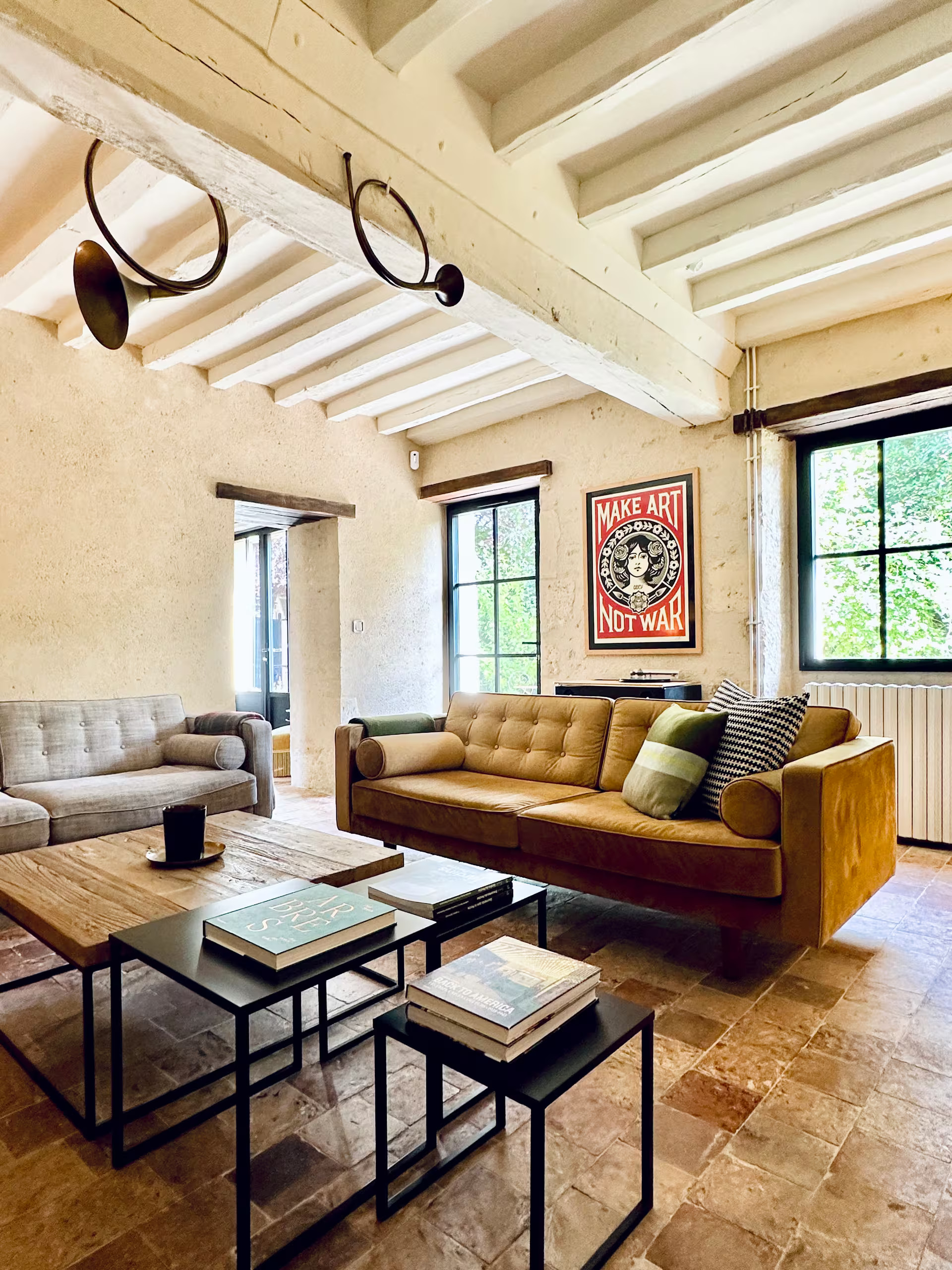 living room house in the Perche countryside France La Clef des Champs