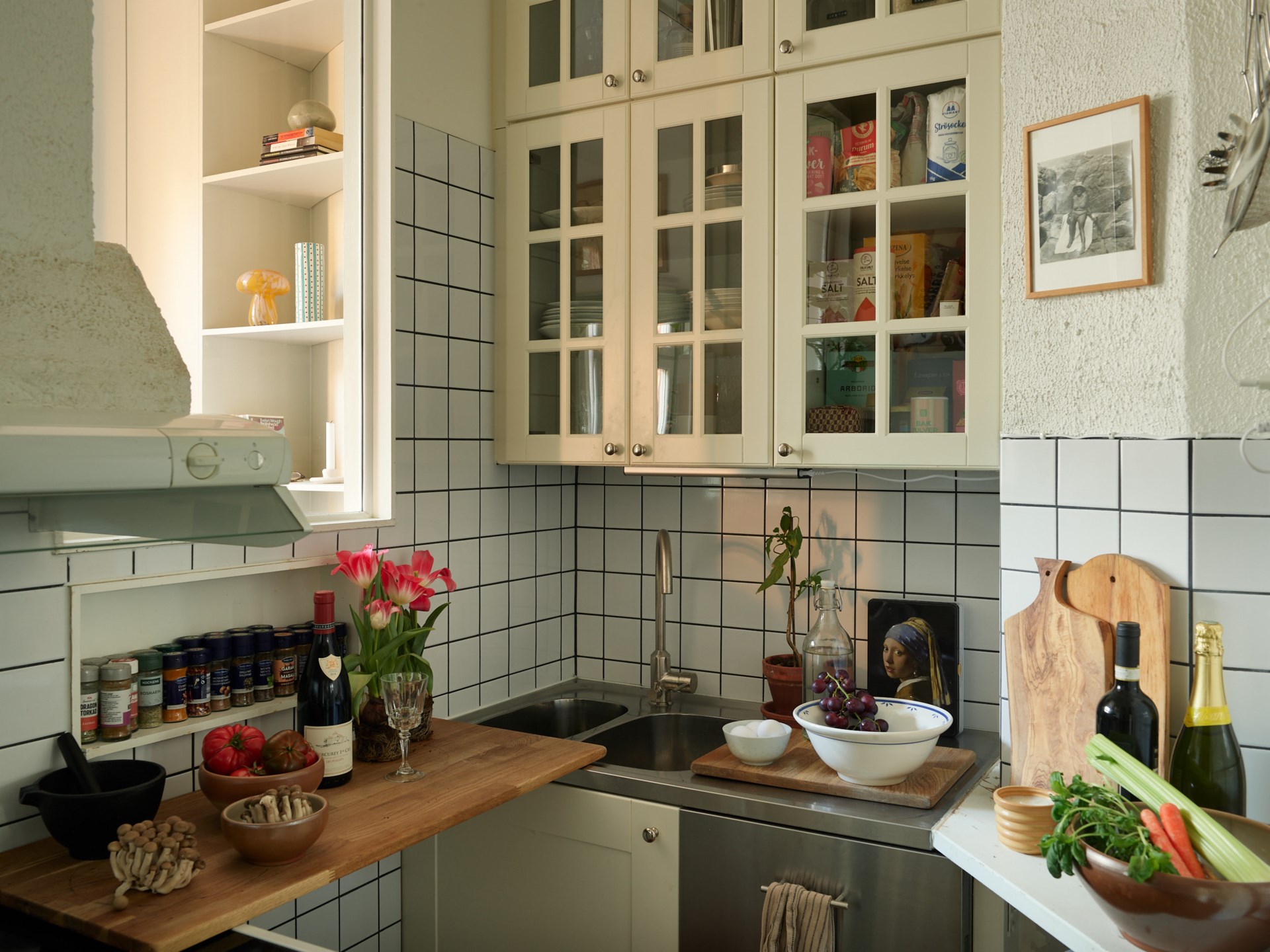 cuisine appartement 41m2 deux-pièces décoration au design scandinave vintage