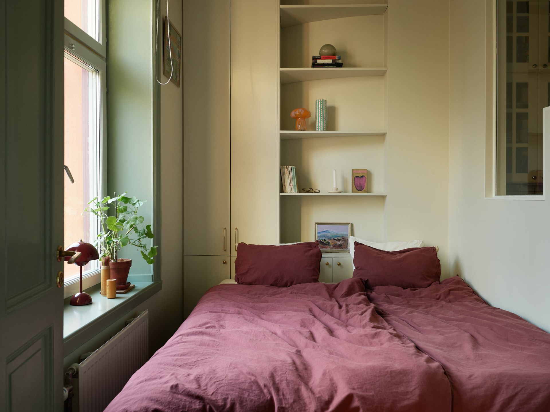 chambre appartement 41m2 deux-pièces décoration au design scandinave vintage