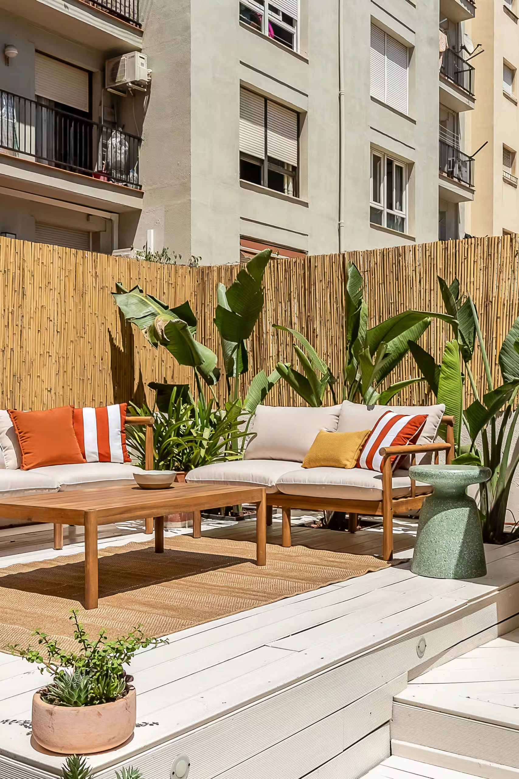 large terrace modern apartment in Barcelona