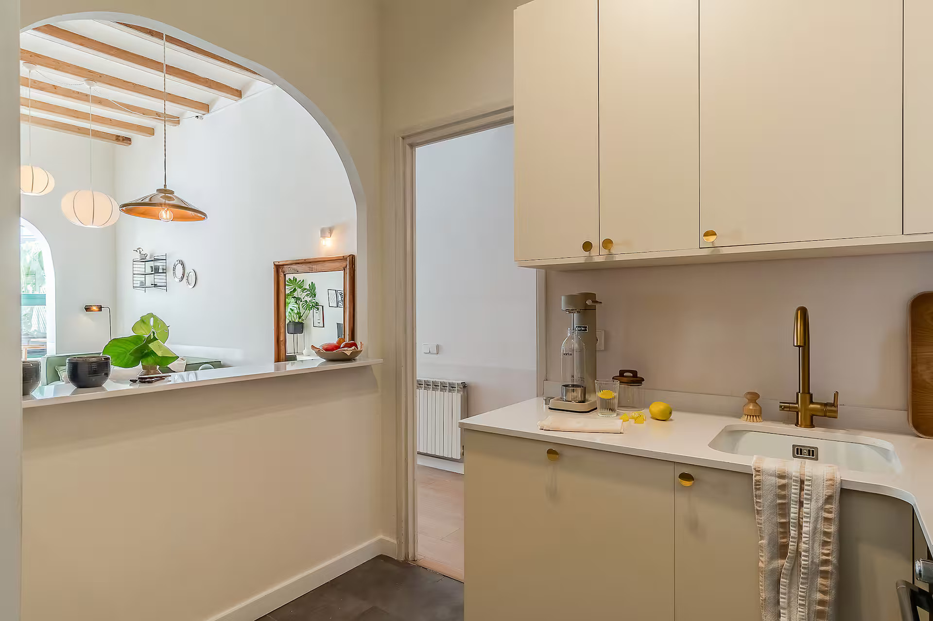 semi-open kitchen