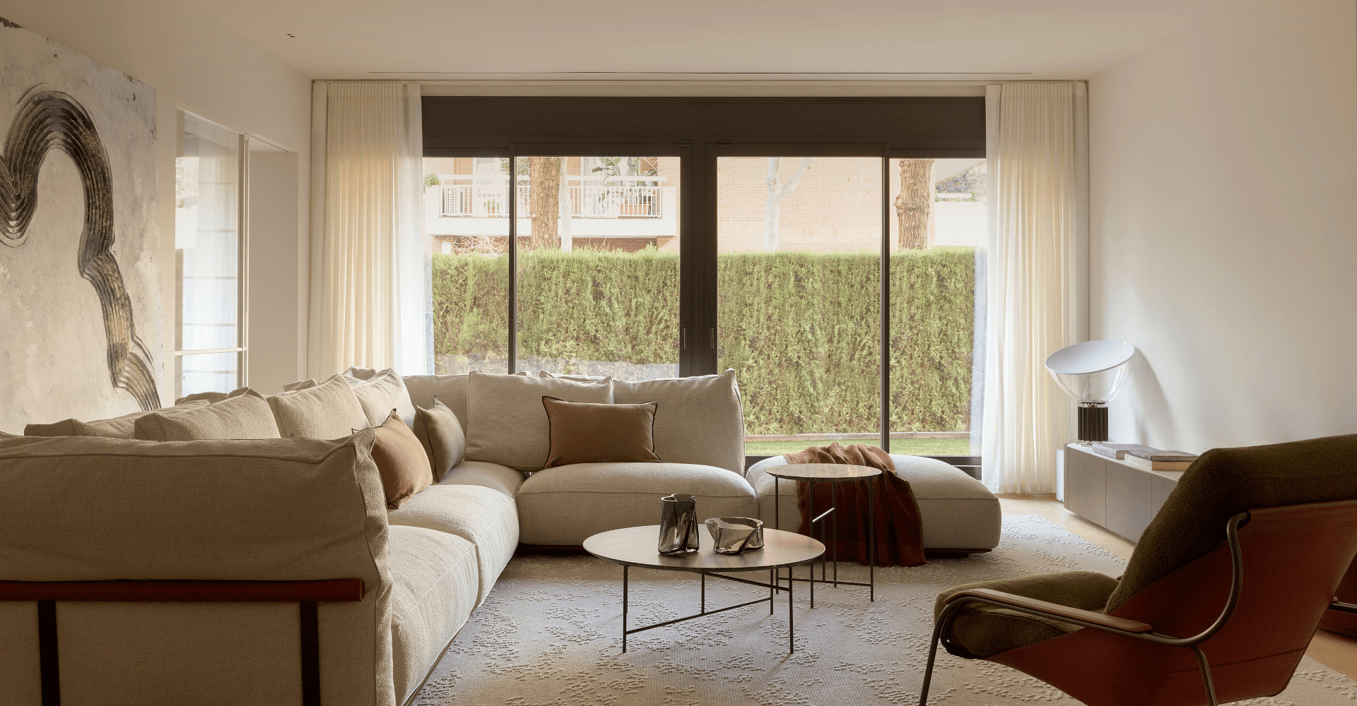 living room natural colours contemporary decor apartment in Barcelona by The Room Studio living room natural colours contemporary decor apartment in Barcelona by The Room Studio