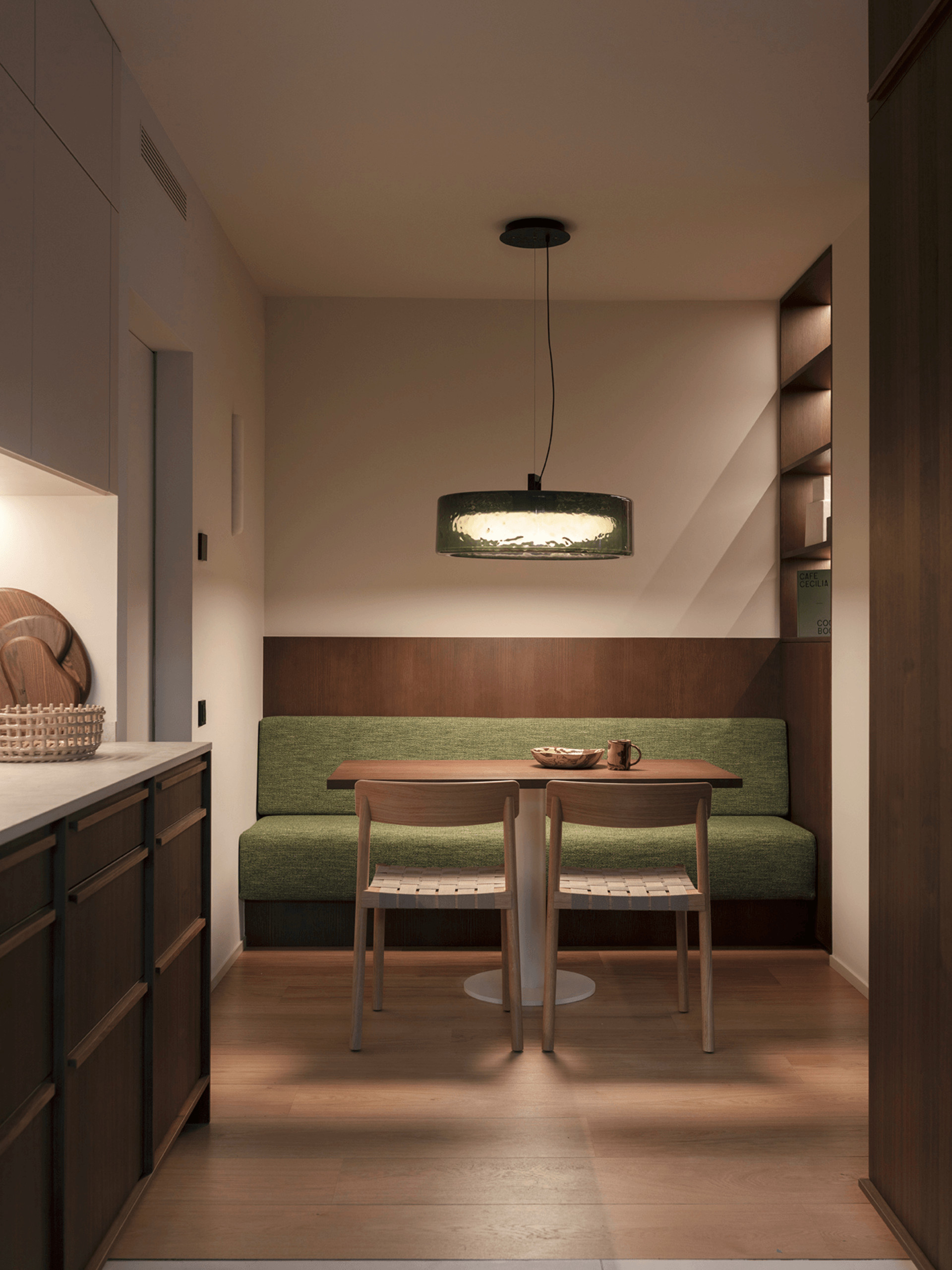 kitchen with nook for lunch contemporary decor apartment in Barcelona by The Room Studio kitchen with nook for lunch contemporary decor apartment in Barcelona by The Room Studio