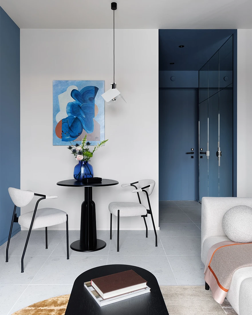 salon et salle à manger appartement design 33m2