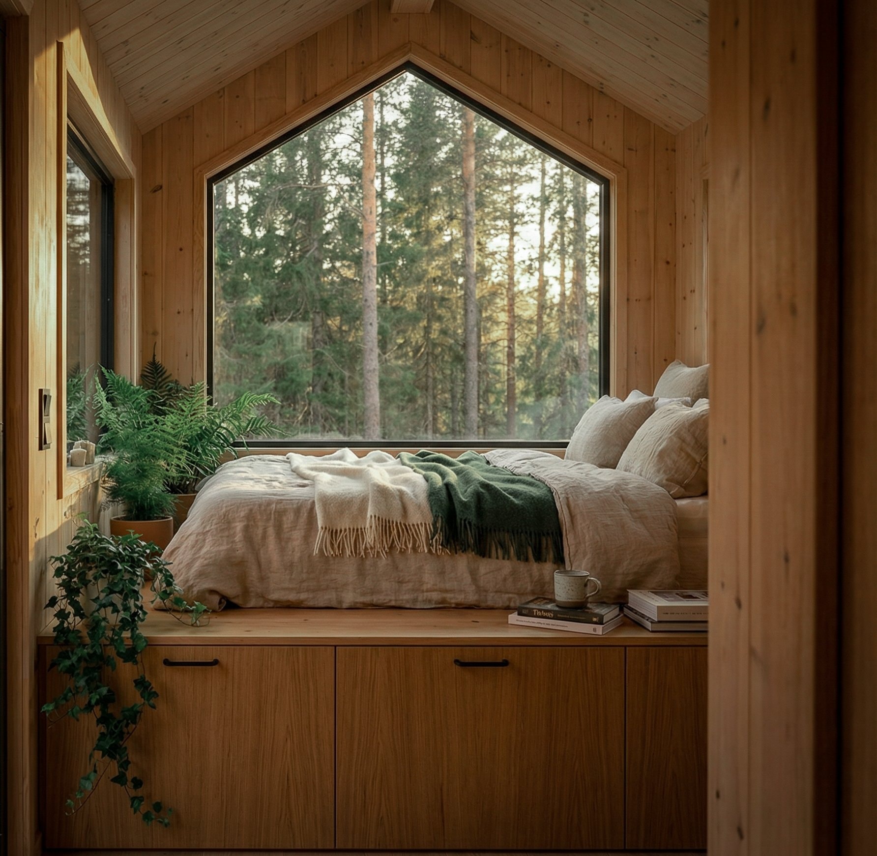 chambre avec picture window petite maison mobile Tanglewood Tiny Homes chambre avec picture window petite maison mobile Tanglewood Tiny Homes