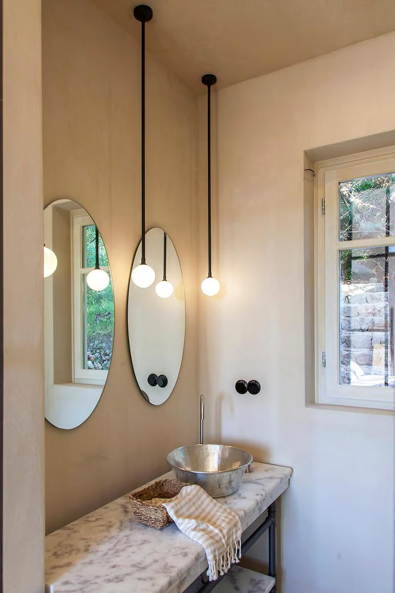 modern and rustic chic bathroom