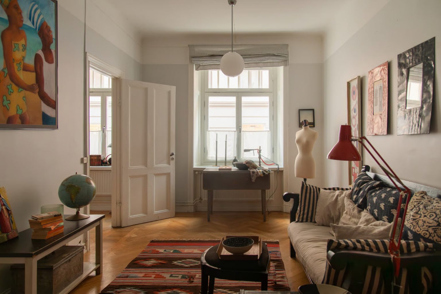 salon décoration vintage appartement 55m2 Suède salon décoration vintage appartement 55m2 Suède