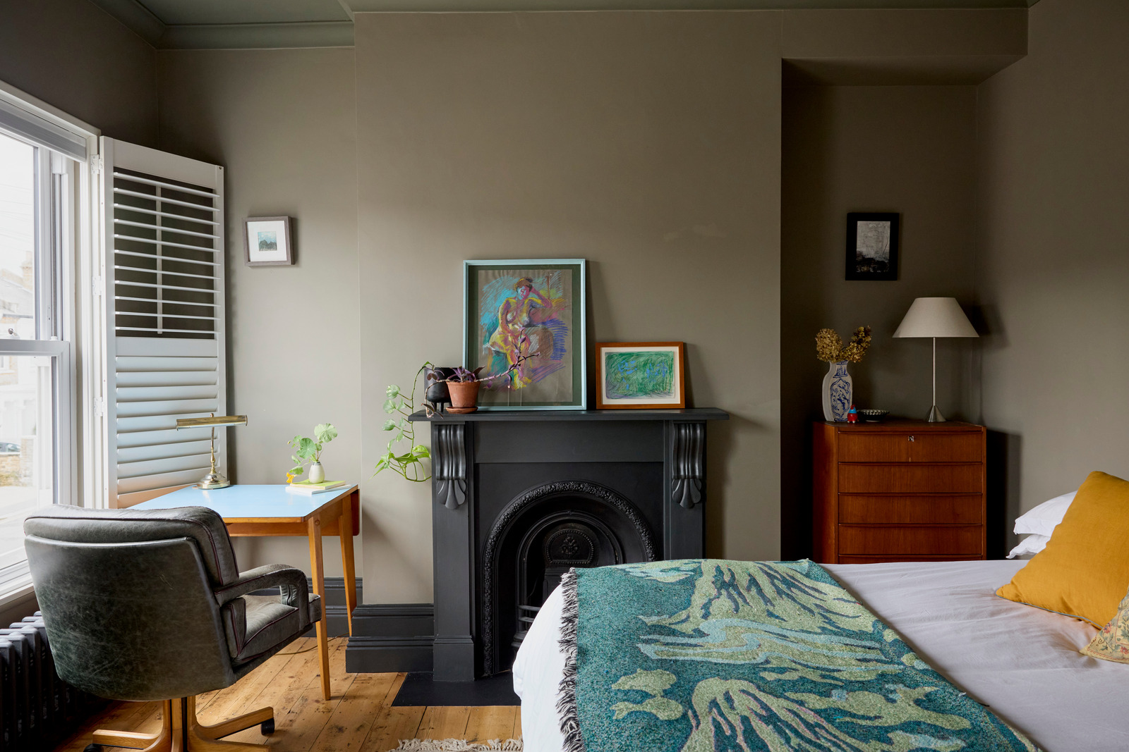 chambre avec cheminée en fonte maison victorienne agrandie Londres chambre avec cheminée en fonte maison victorienne agrandie Londres