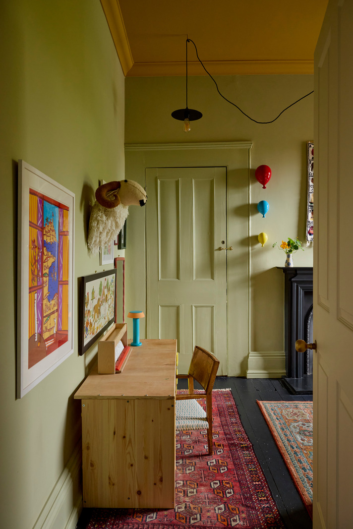 chambre verte maison victorienne agrandie Londres chambre verte maison victorienne agrandie Londres