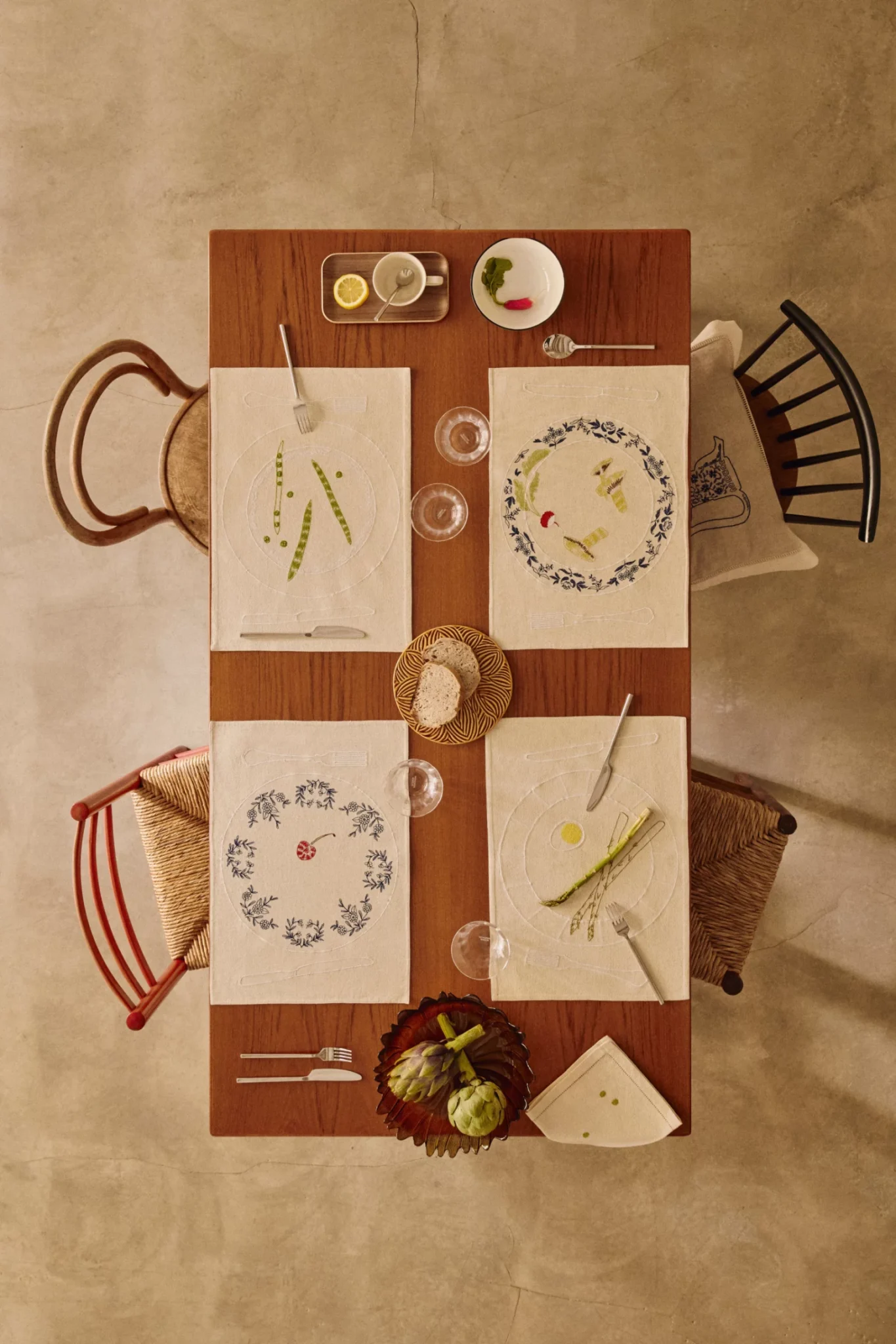 set de table collaboration Monoprix x Sarah Espeute