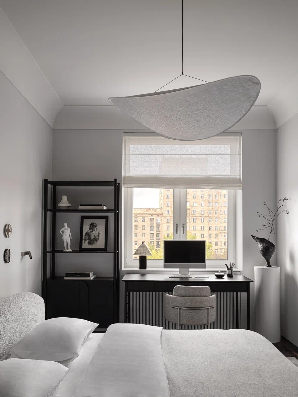 chambre avec espace bureau décoration contemporaine appartement 52m2 chambre avec espace bureau décoration contemporaine appartement 52m2