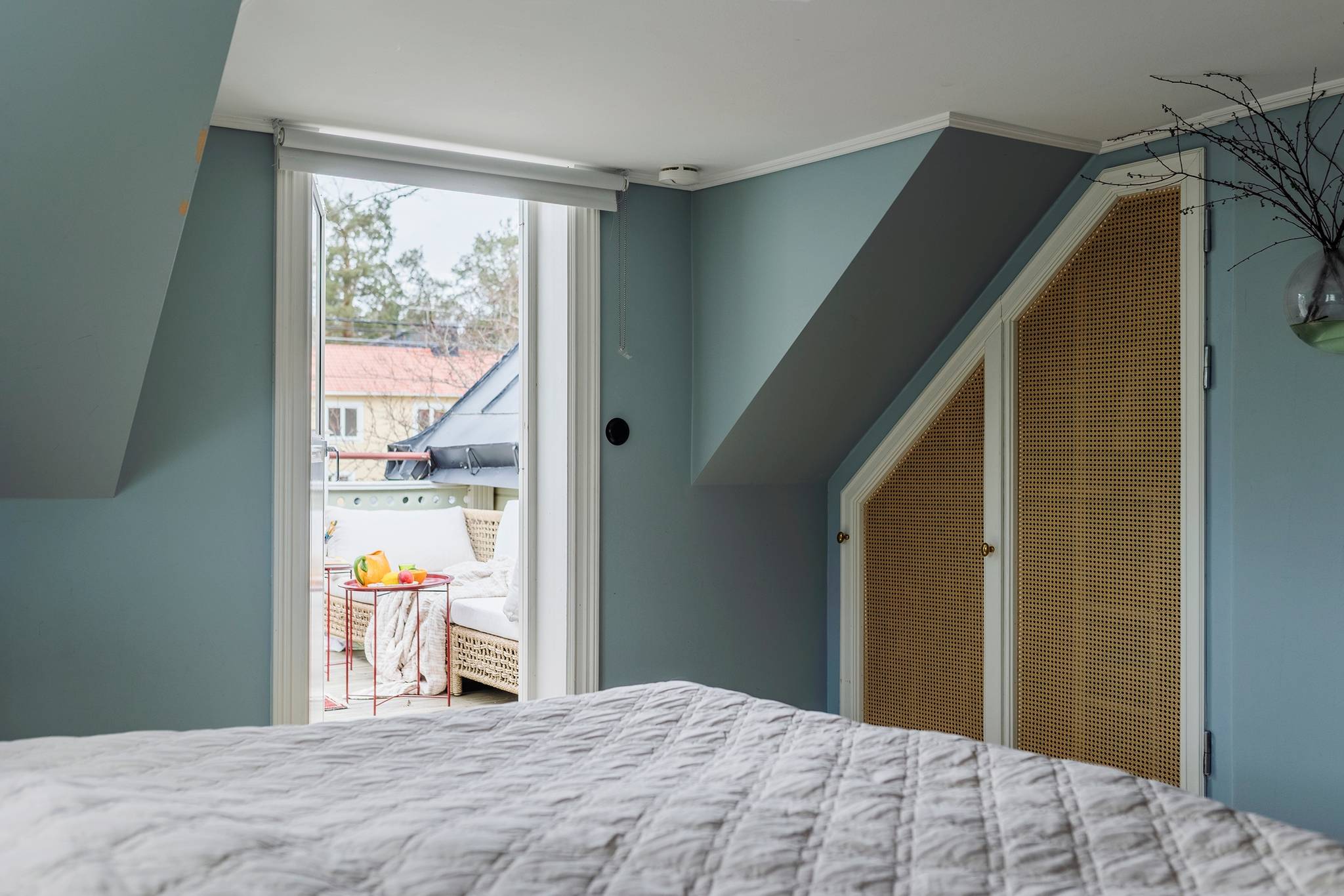 blue attic bedroom with terrace blue attic bedroom with terrace