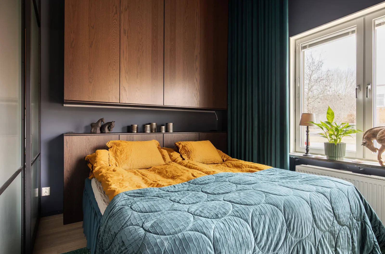 glamour bedroom with glass partition 54sqm apartment with terrace original and scandinavian decor glamour bedroom with glass partition 54sqm apartment with terrace original and scandinavian decor