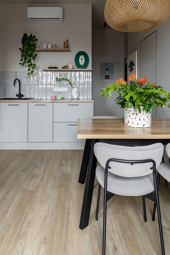 open kitchen and dining room 37sqm student apartment contemporary decor open kitchen and dining room 37sqm student apartment contemporary decor