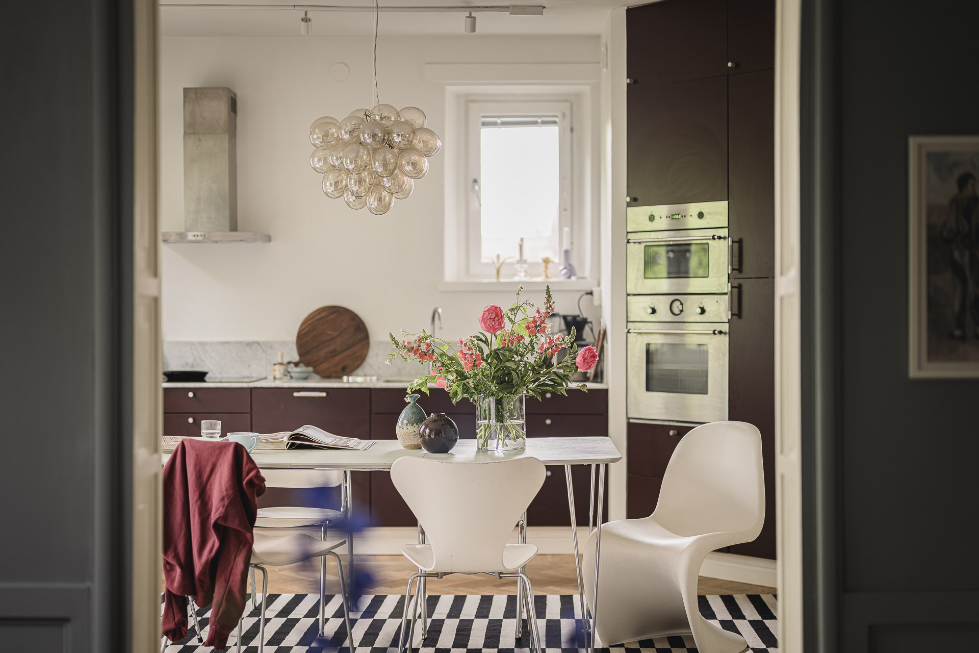 kitchen and dining room Scandinavian decor in a period Swedish interior kitchen and dining room Scandinavian decor in a period Swedish interior
