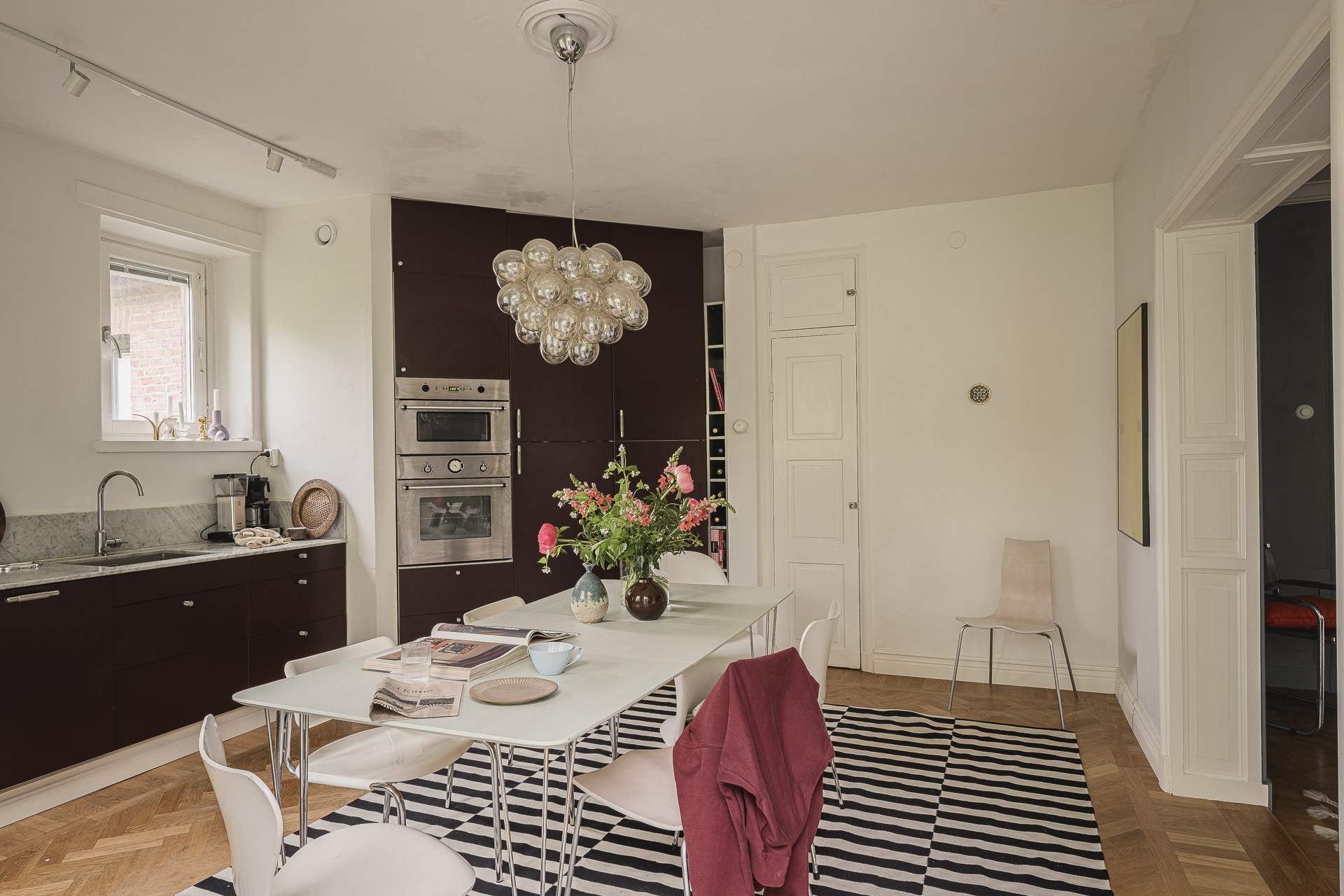 kitchen and dining room Scandinavian decor in a period Swedish interior kitchen and dining room Scandinavian decor in a period Swedish interior