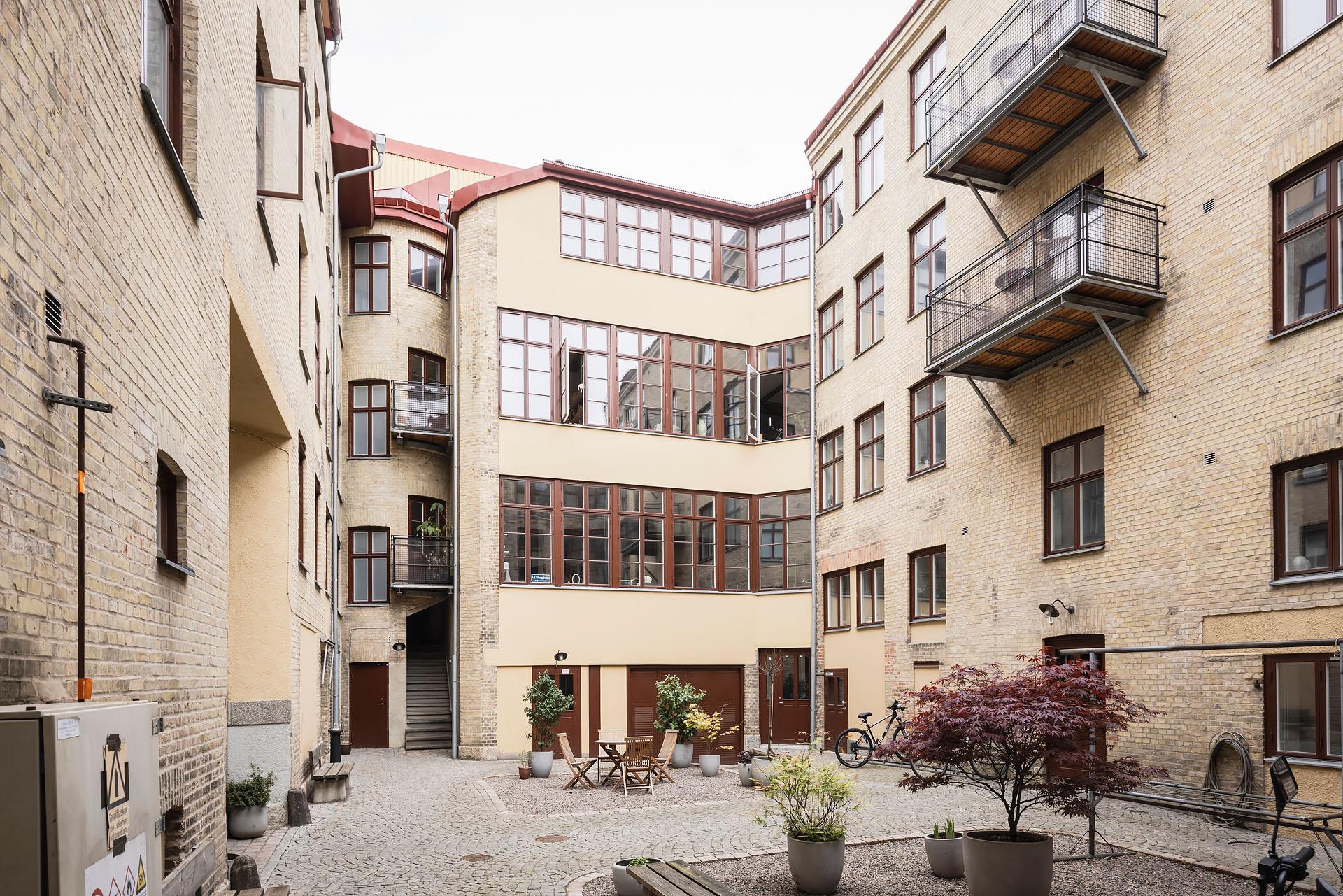 courtyard Swedish building courtyard Swedish building