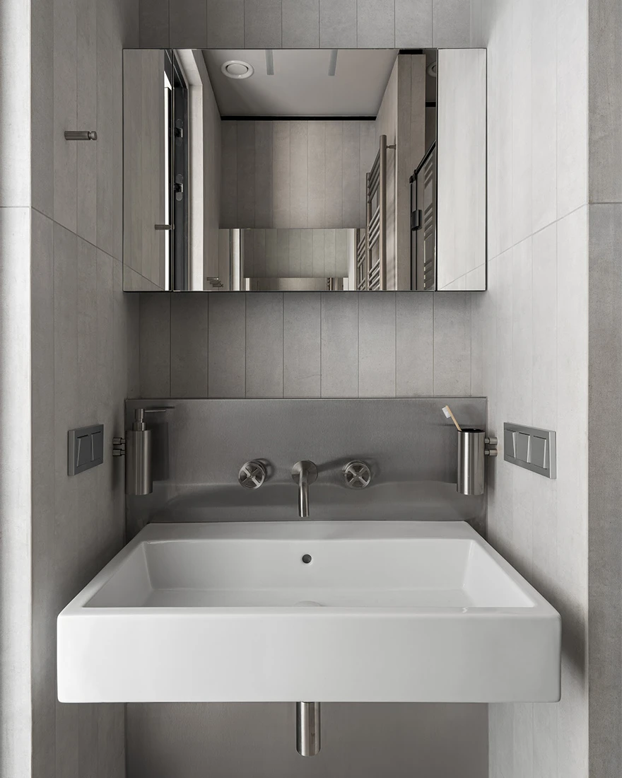 douche grise appartement design de 39m2 douche grise appartement design de 39m2