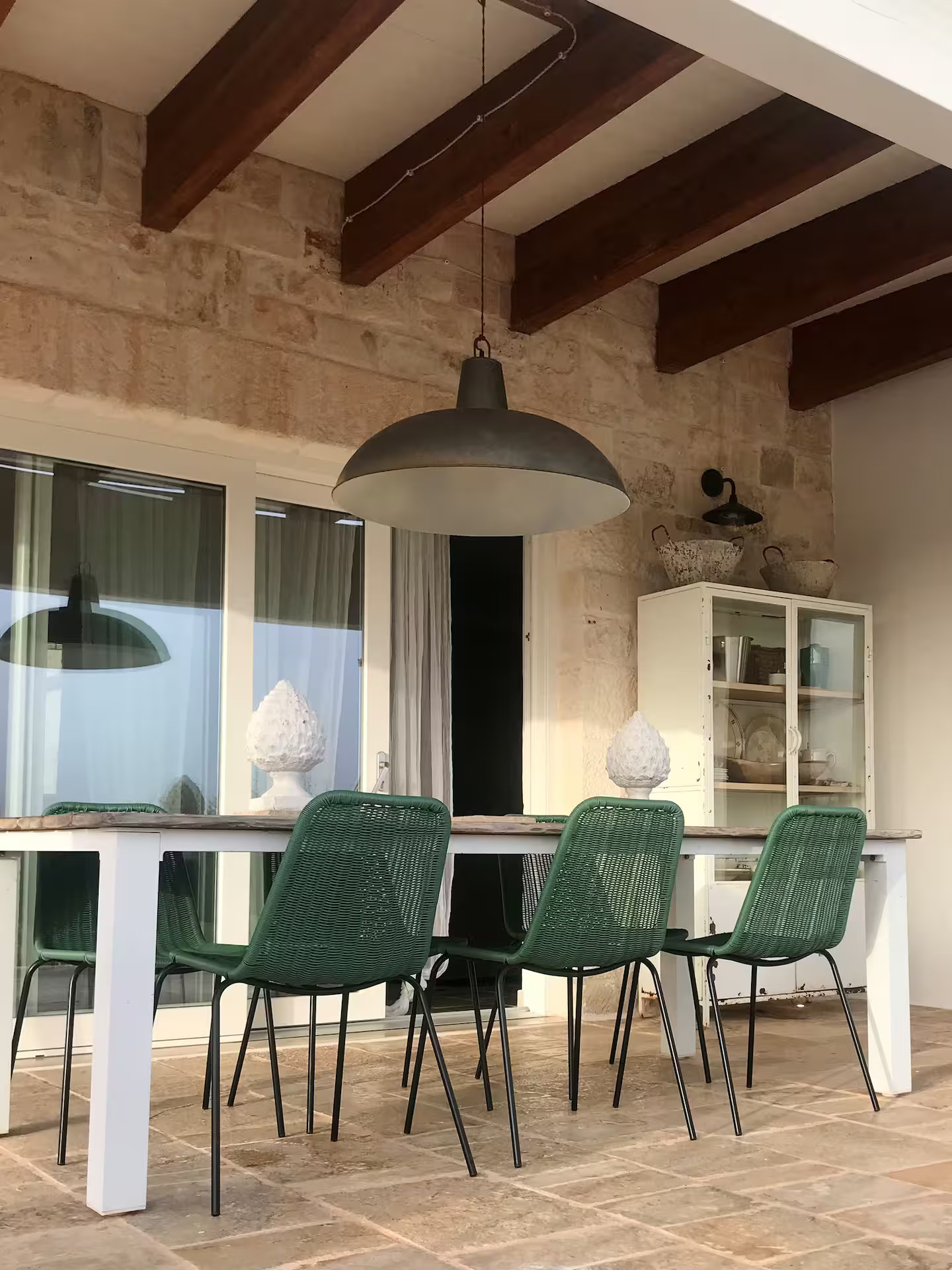 terrace with stone walls Trullo Falco