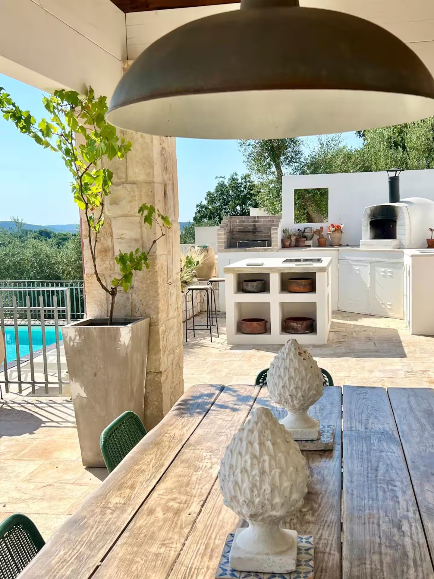 terrace and pool Trullo Falco