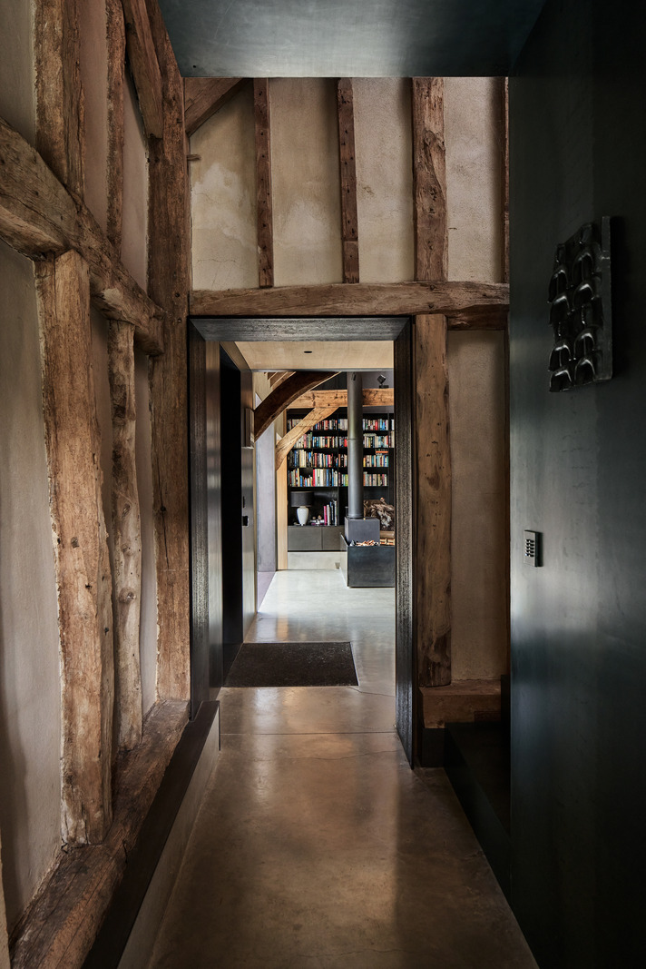 former English barn renovated in contemporary style by architects