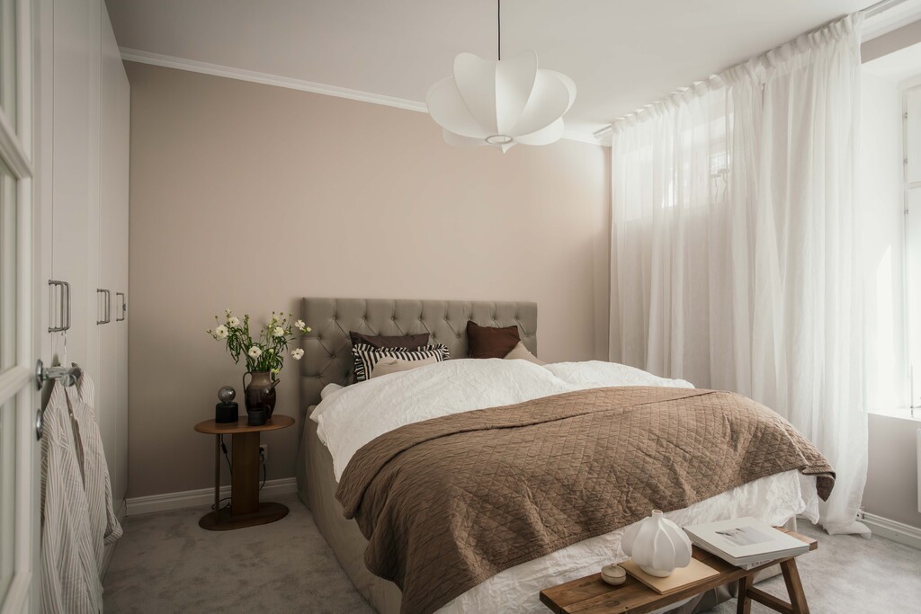 bedroom room neutral tons 62sqm two-room apartment scandinavian decor bedroom room neutral tons 62sqm two-room apartment scandinavian decor
