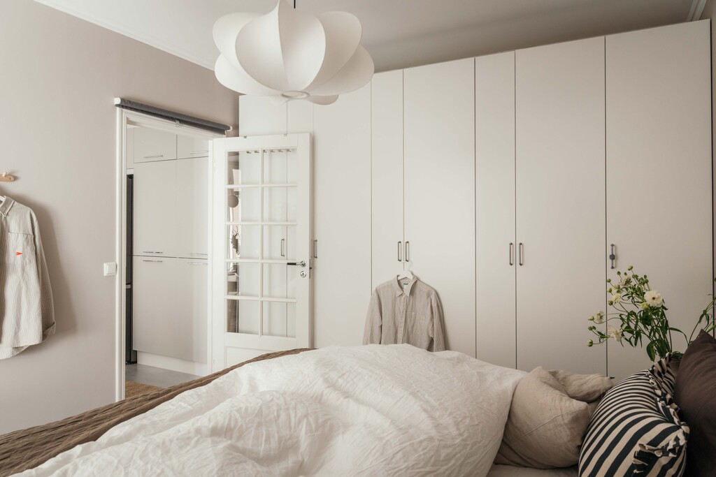 bedroom room neutral tons 62sqm two-room apartment scandinavian decor bedroom room neutral tons 62sqm two-room apartment scandinavian decor