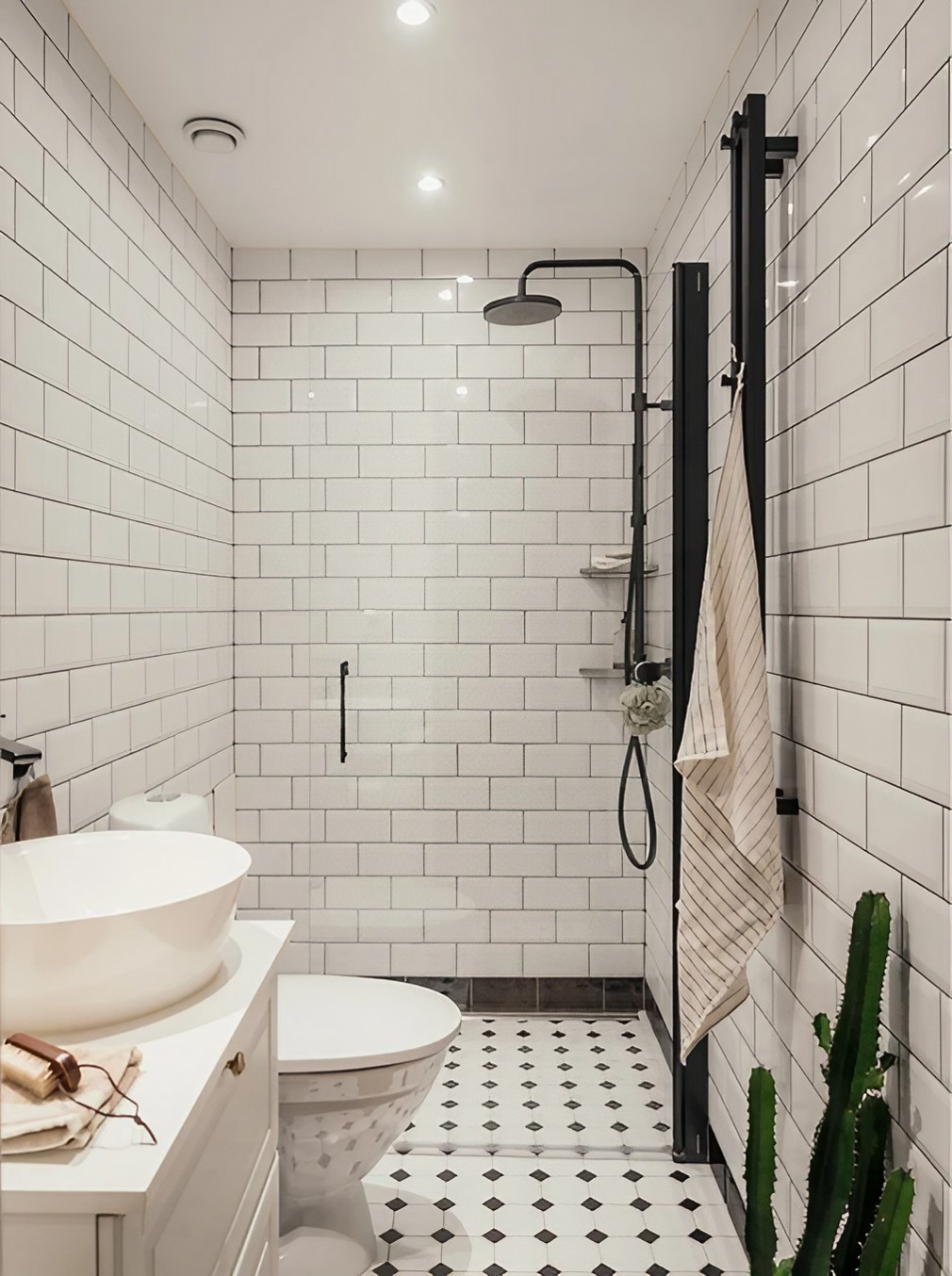 black and white bathroom retro cabochon patterned floor tile black and white bathroom retro cabochon patterned floor tile