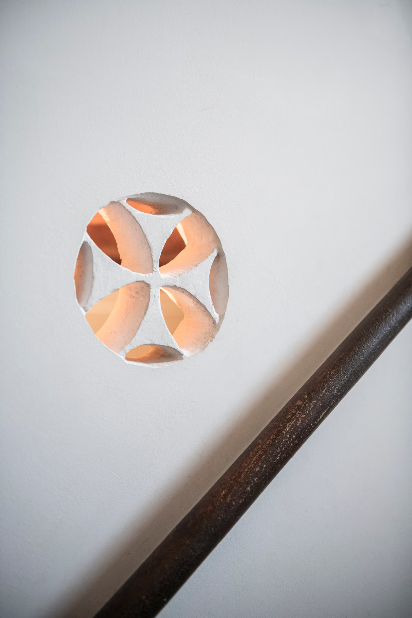 Maltese cross in staircase