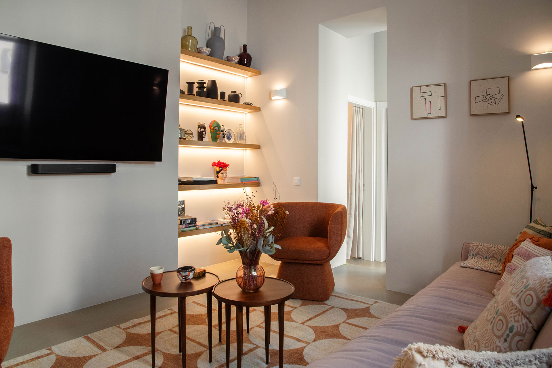 living room contemporary decor Casa Dima Algarve