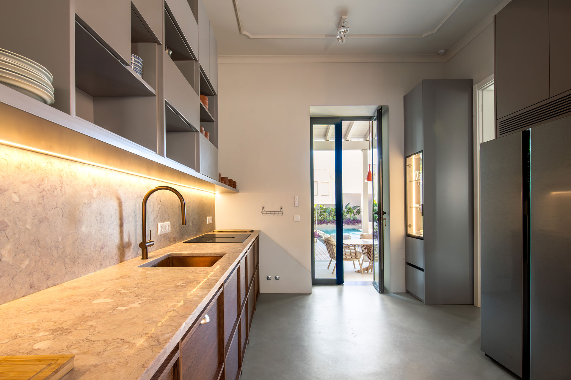 wooden kitchen contemporary decor Casa Dima Algarve